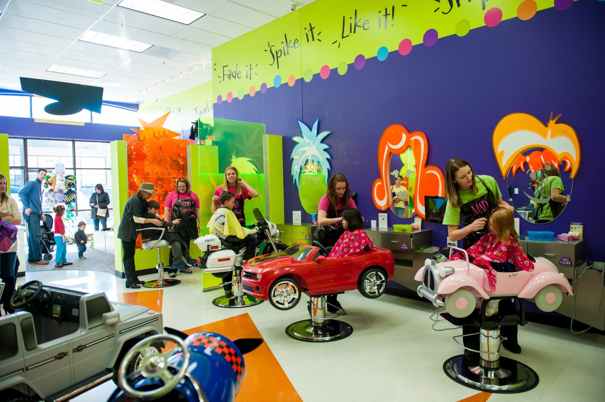 Shear Madness Haircuts for Kids - Lees Summit MO - Summit Fair Facebook ad: Open Mon - Fri 10-7, Sat 9-5, and…