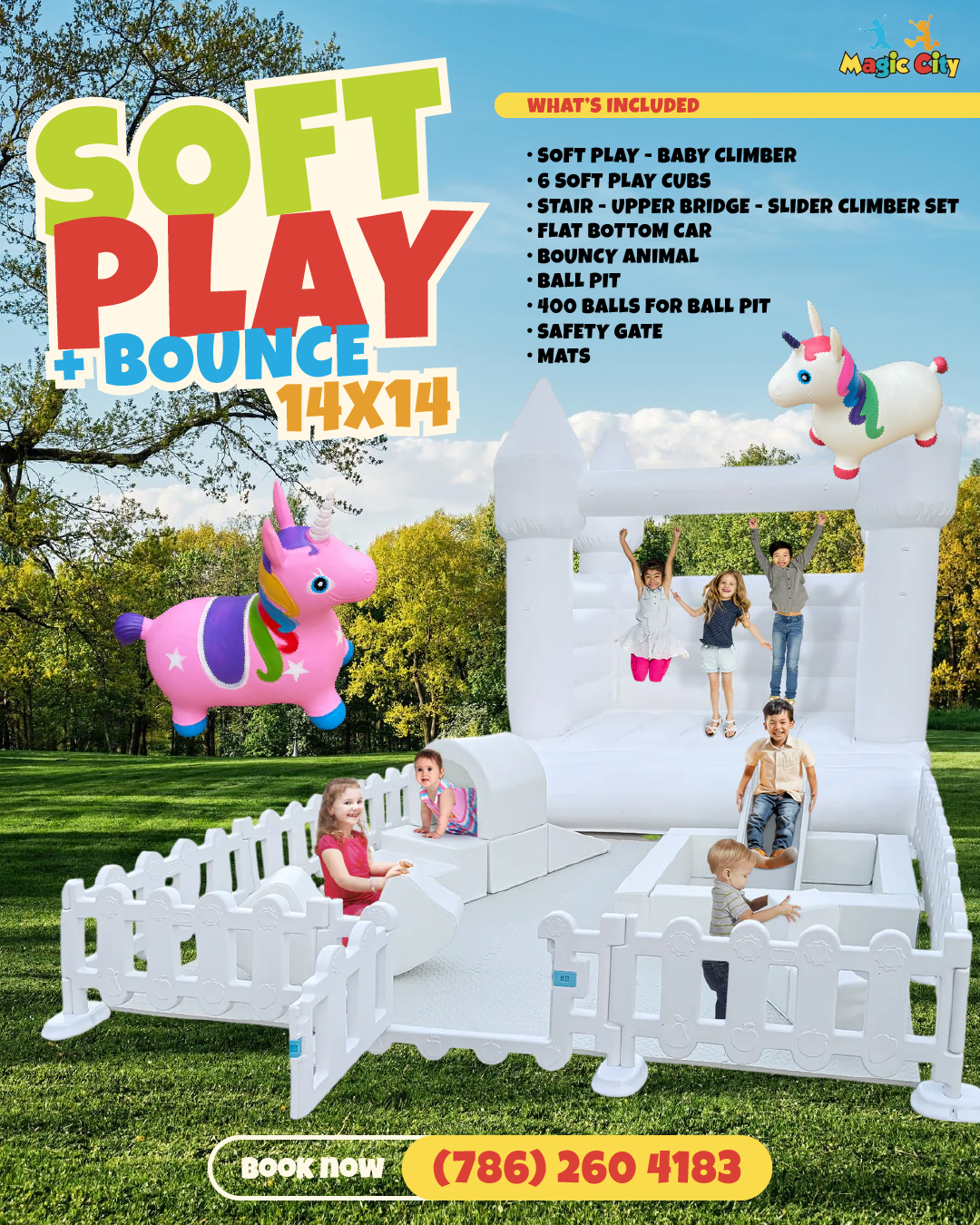 Magic City Party Rentals Facebook ad: Zona Soft Play