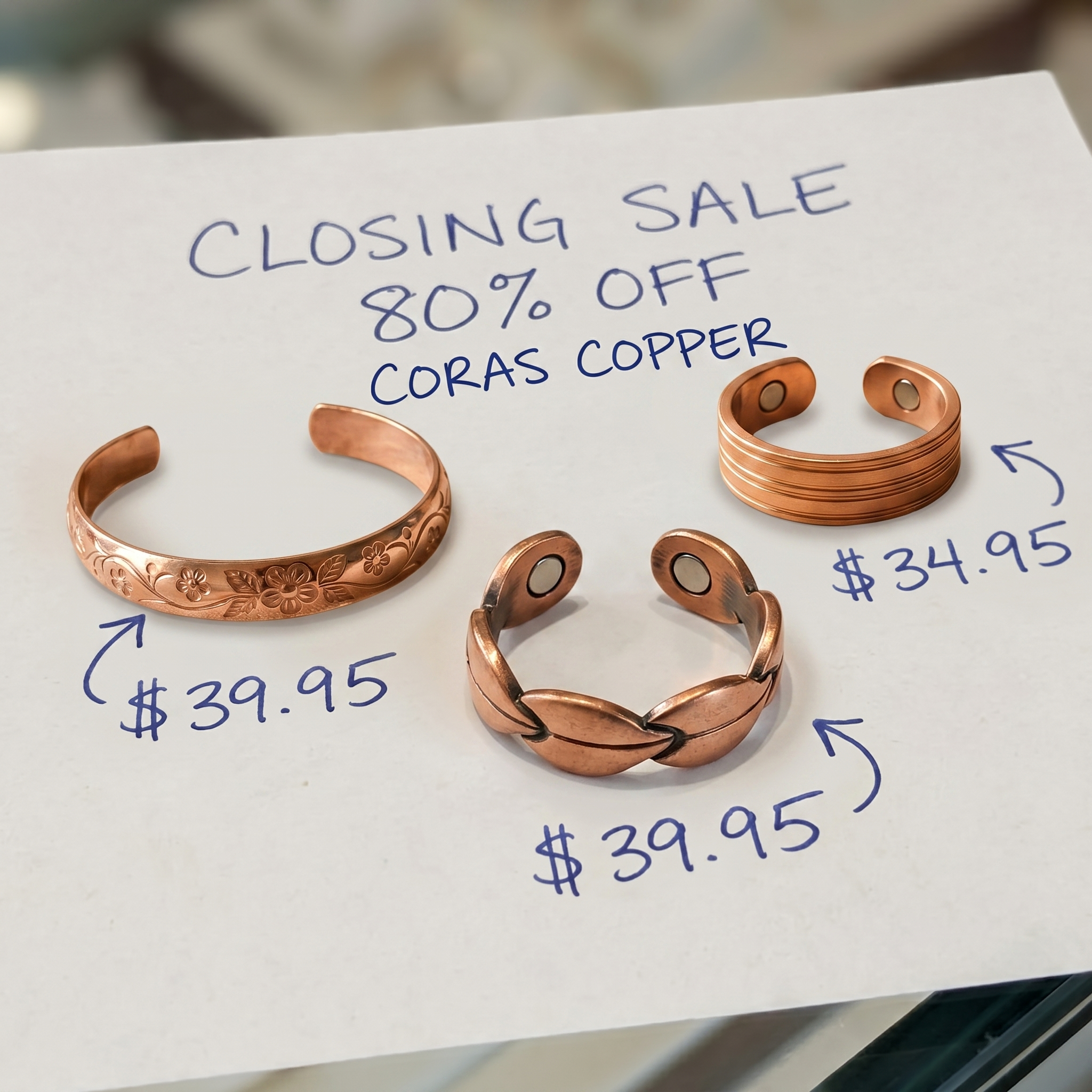 Cora's Copper Jewelry Facebook ad
