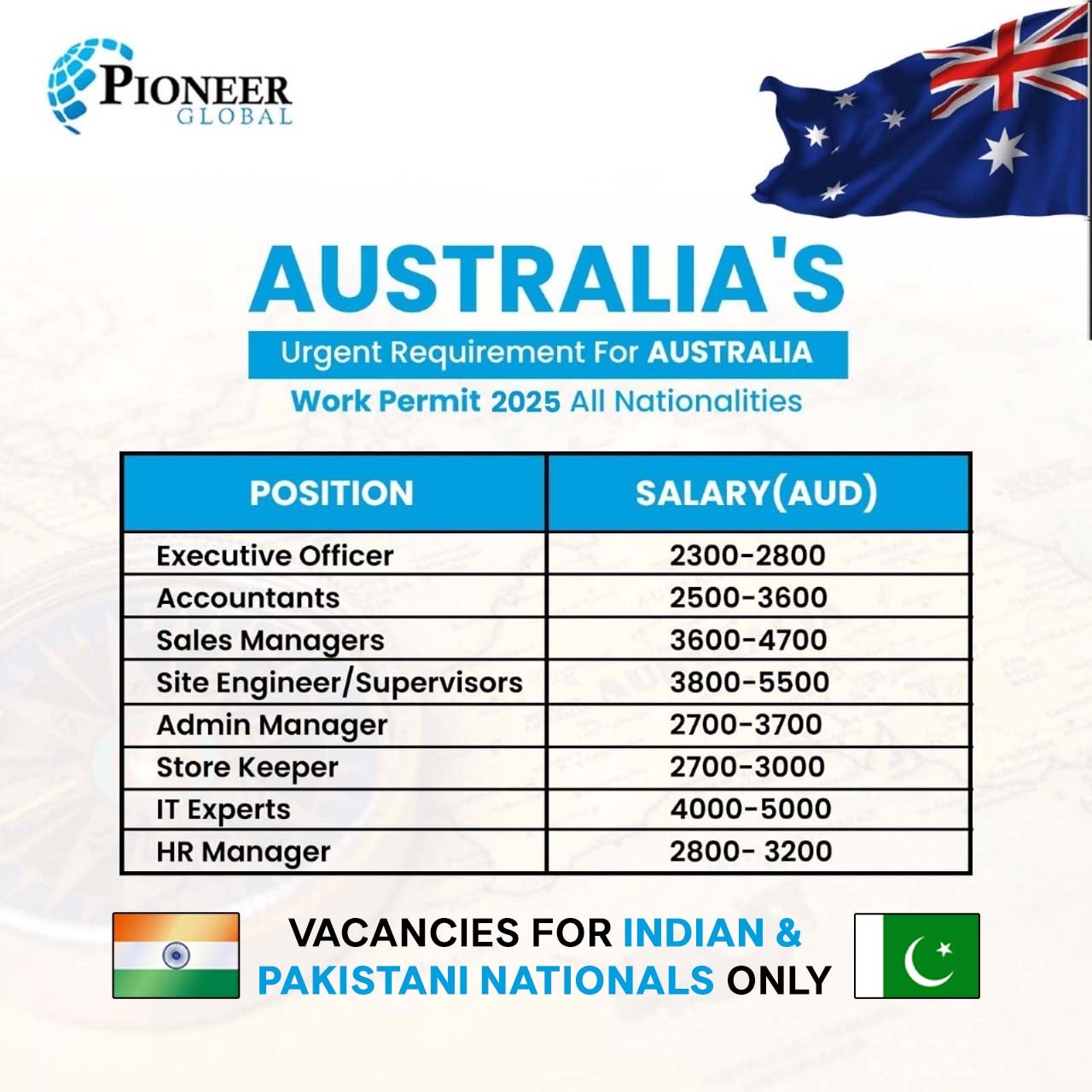 Pioneer Global Visa Services Facebook ad: Apply Now For More Details!