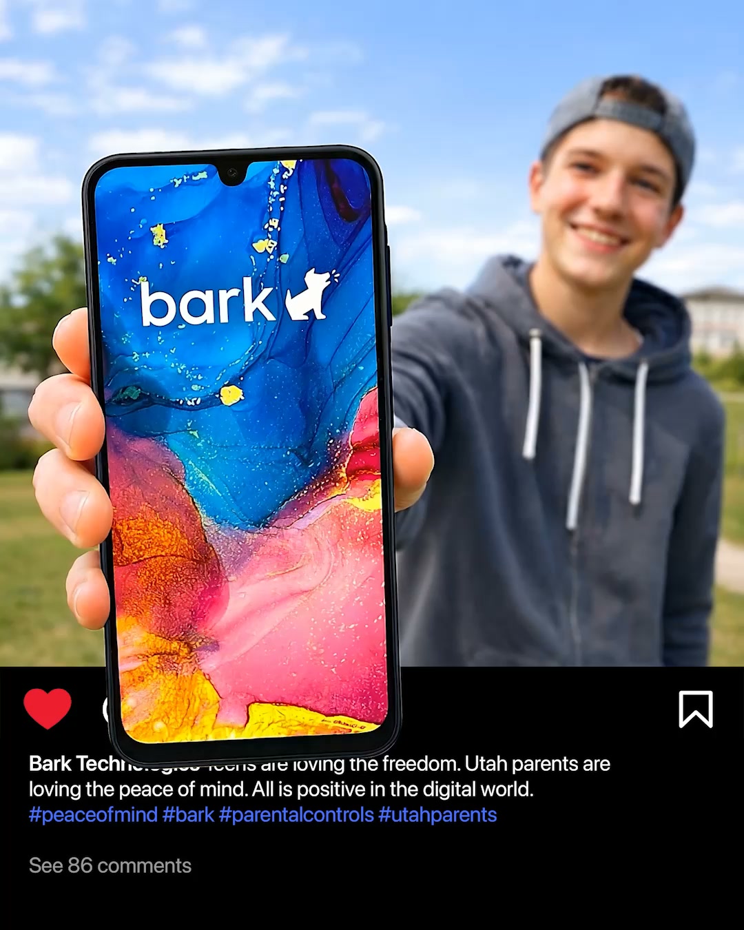 Bark - Parental Controls Facebook ad: Safer First Phone