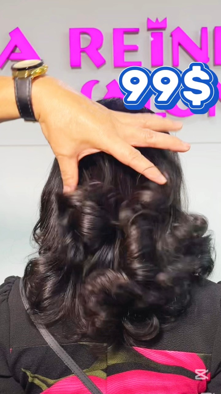 La Reine Salon Facebook ad: អ៊ុតសក់ 2នាក់ = 99$