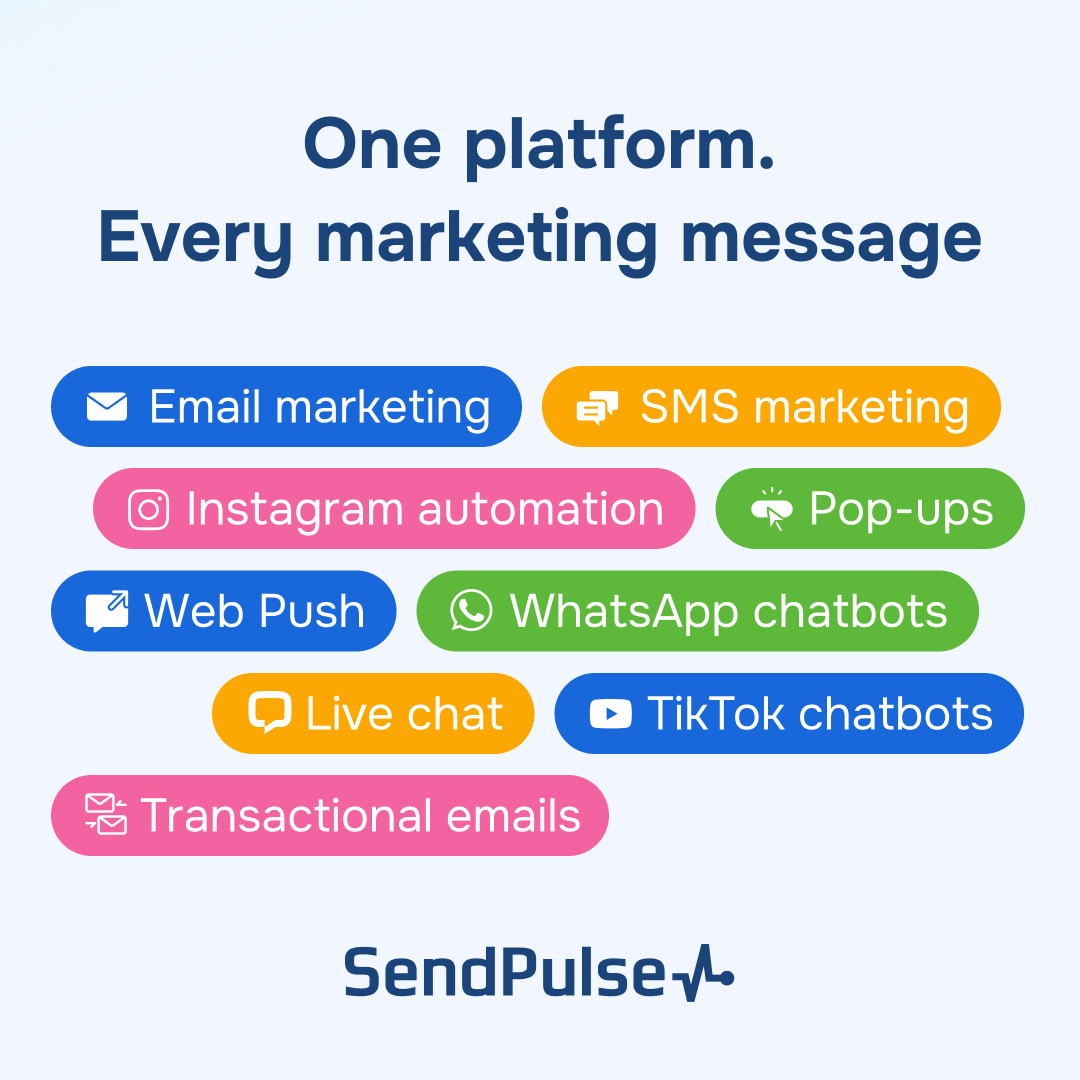 SendPulse Facebook ad: All-in-One Marketing