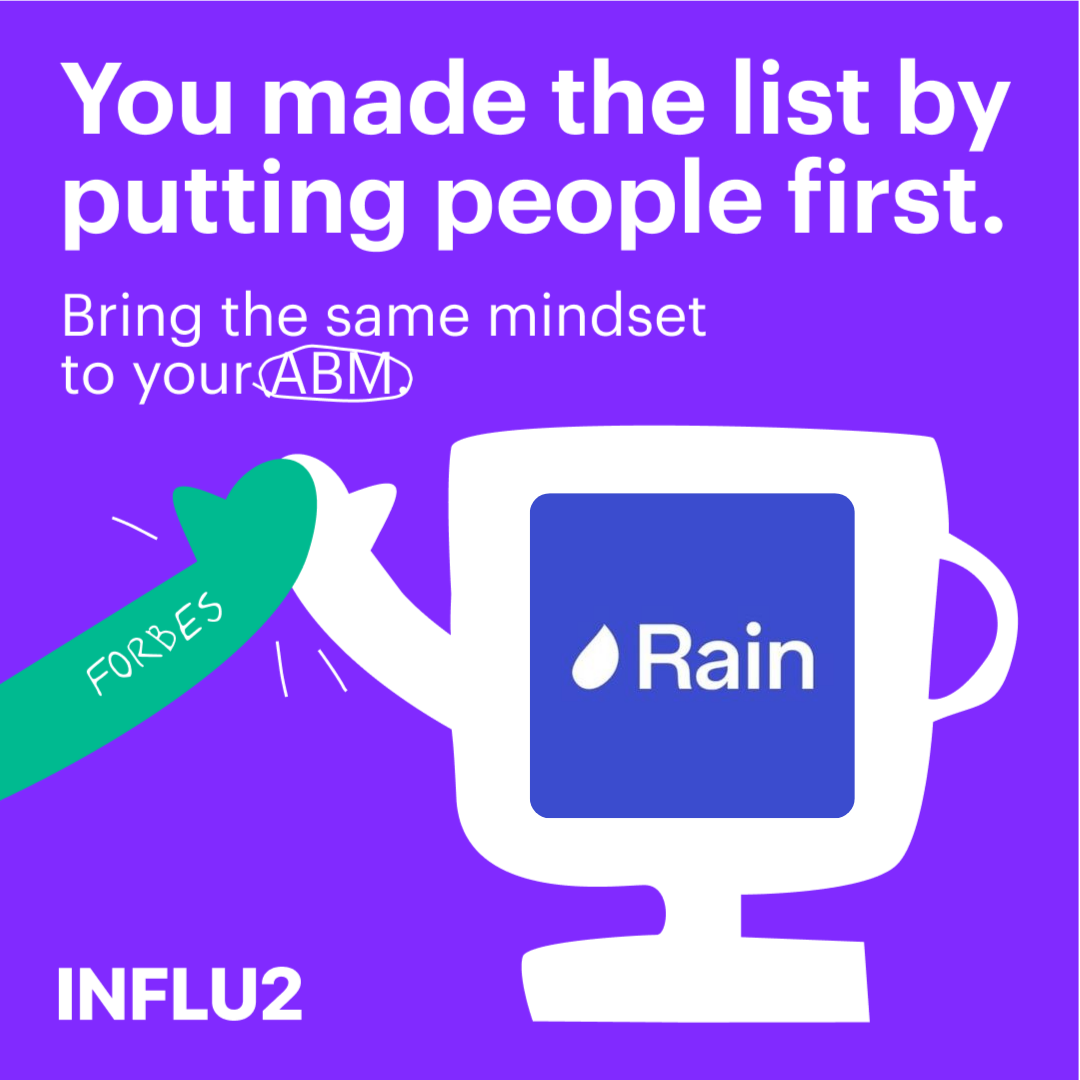 Influ2 x B2B marketing Facebook ad: Make ABM about people, not logos