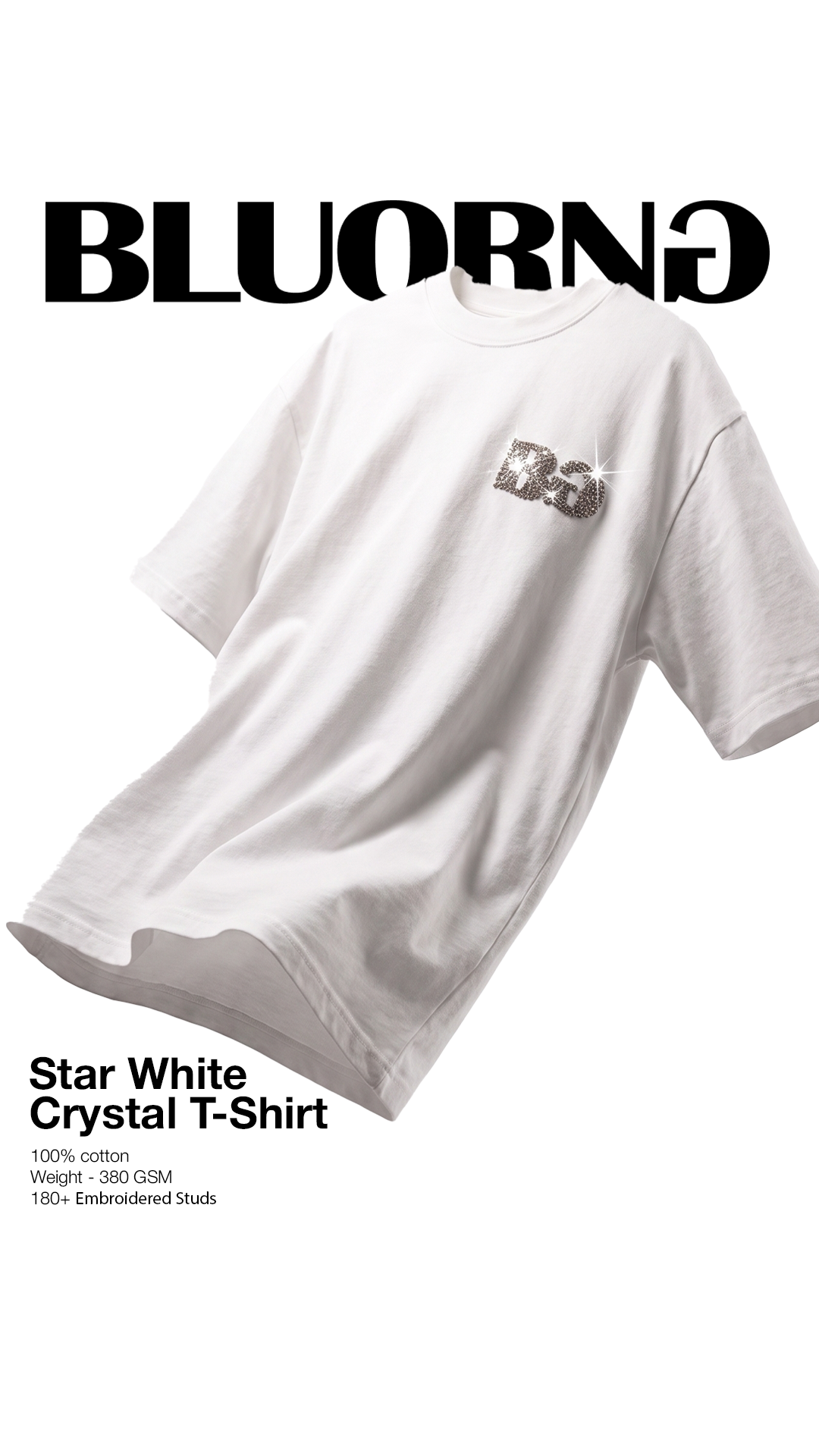 Bluorng Facebook ad: Star White Crystal T-Shirt