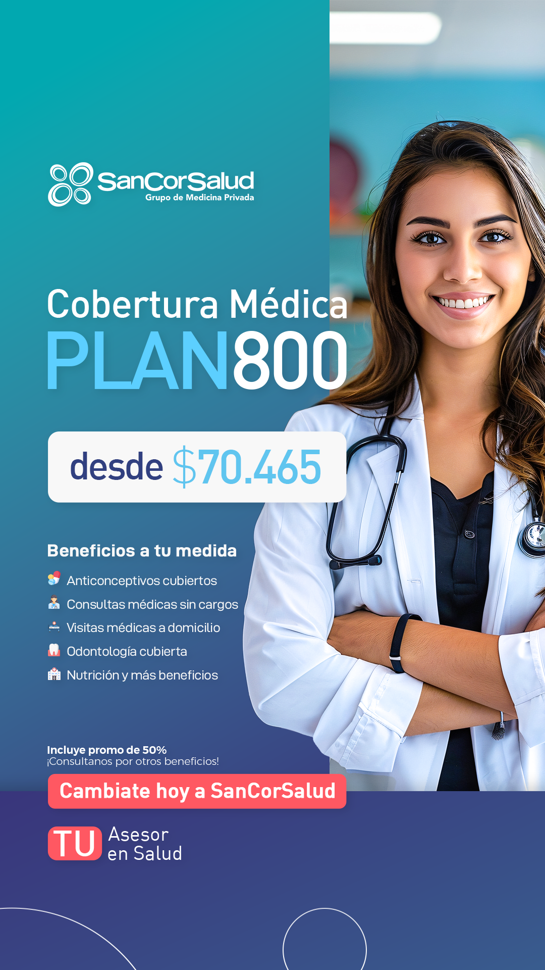 Asesores en Prepagas Facebook ad from Feb 3, 2026