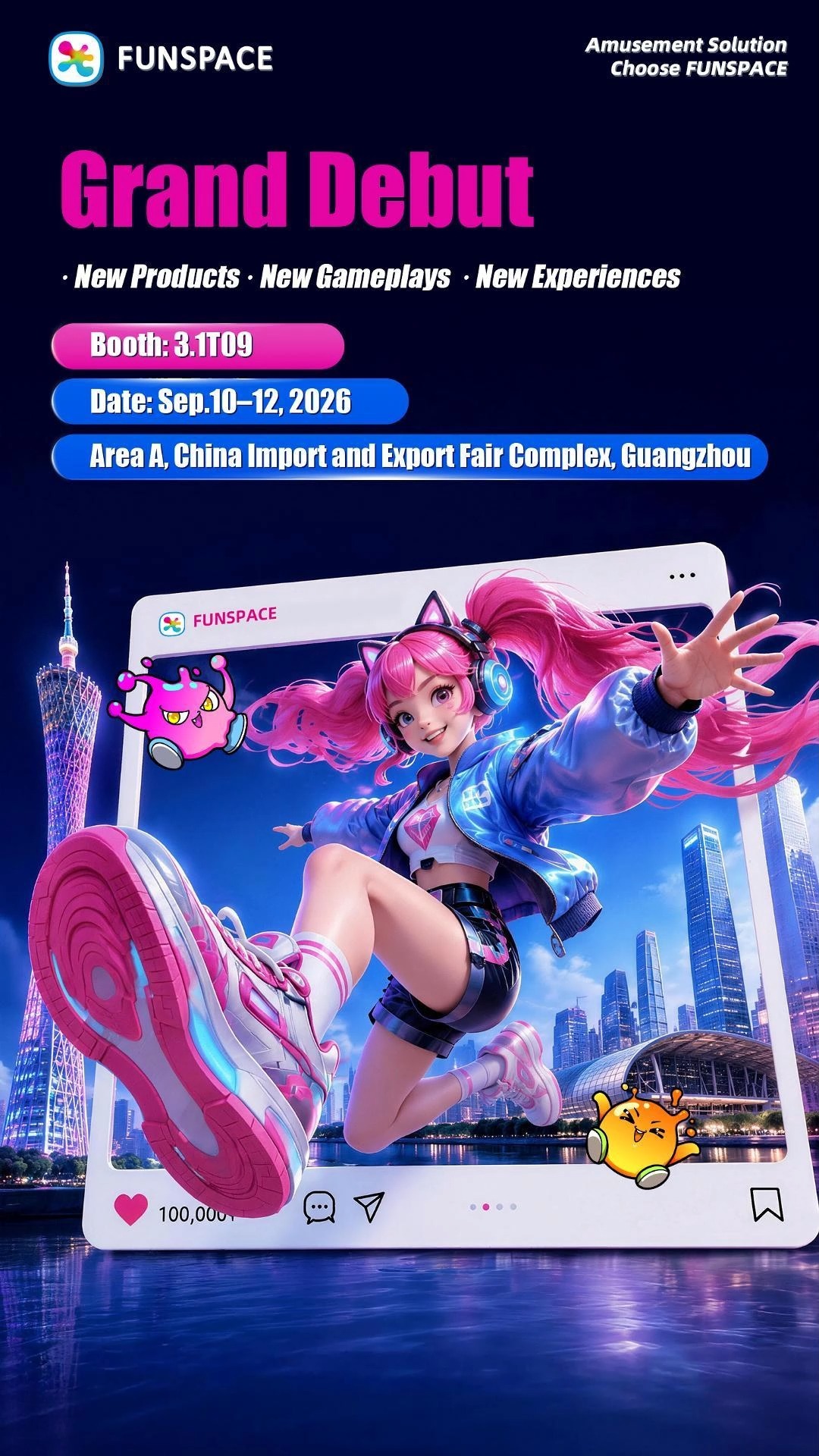 FunSpace Arcade Machine Supplier Facebook ad: GTI Guangzhou Amusement Equipment Expo