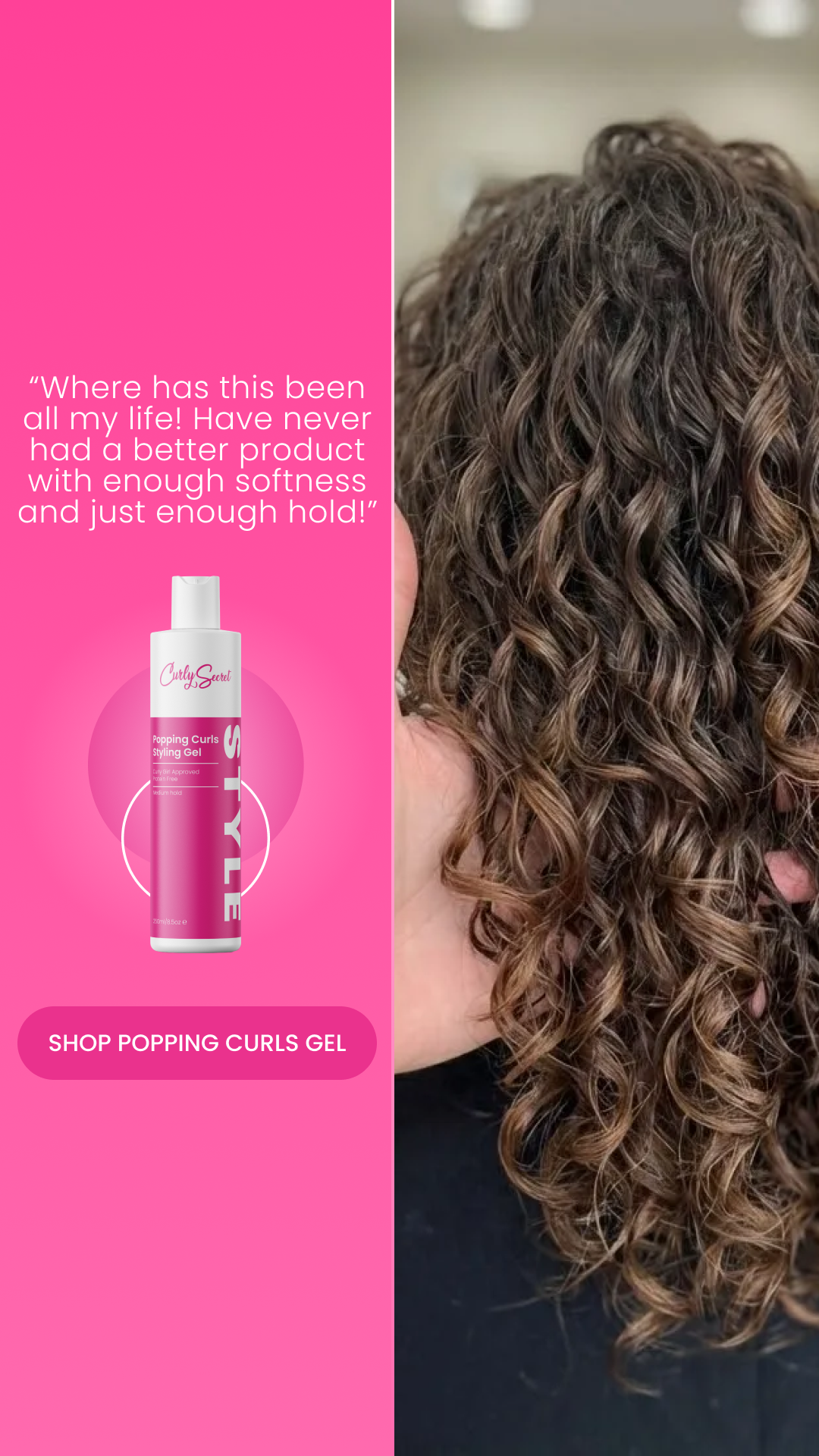 Curly Secret Facebook ad