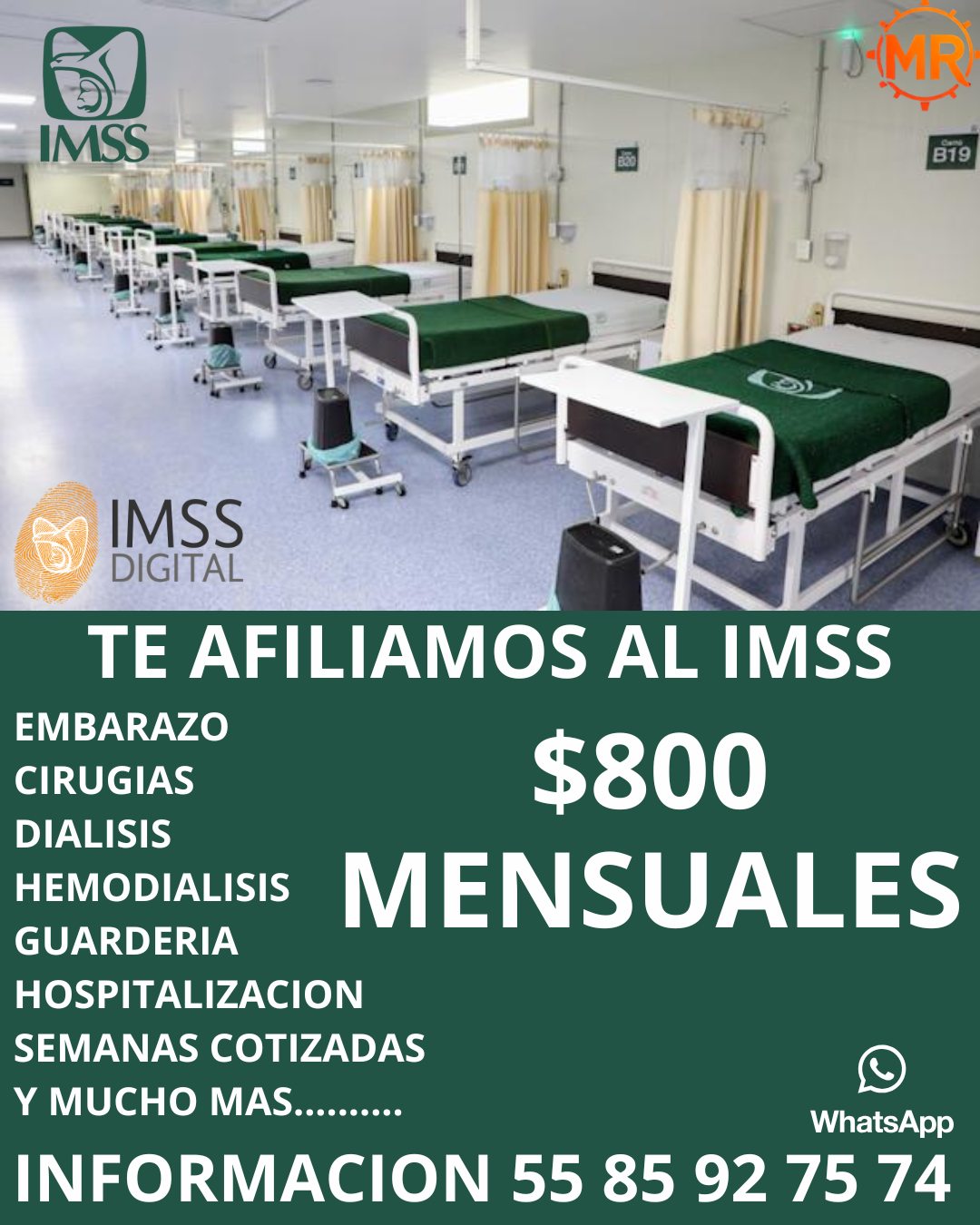 Tu IMSS Digital Facebook ad: Chatea en Messenger