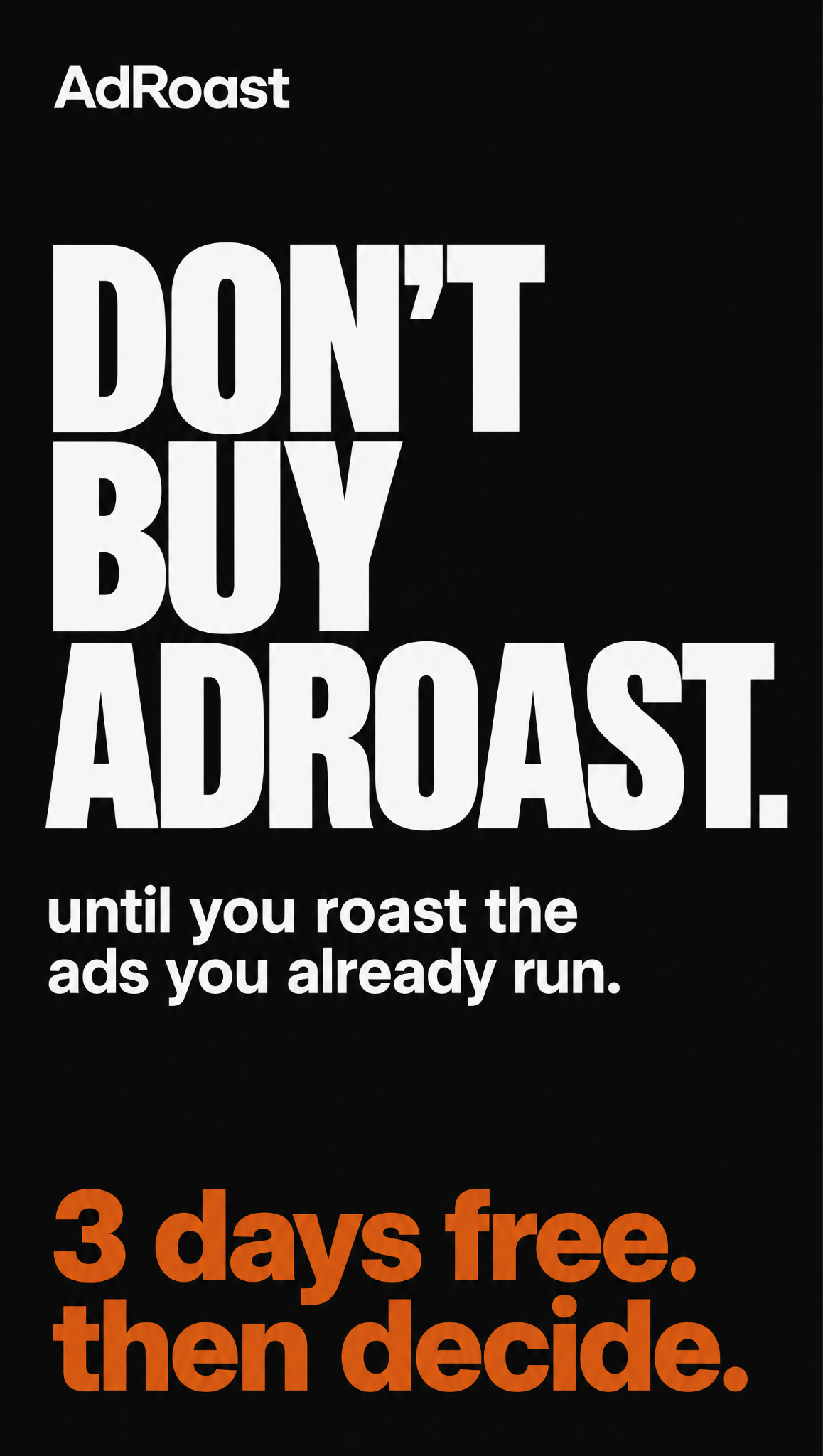 AdRoast.ai Facebook ad