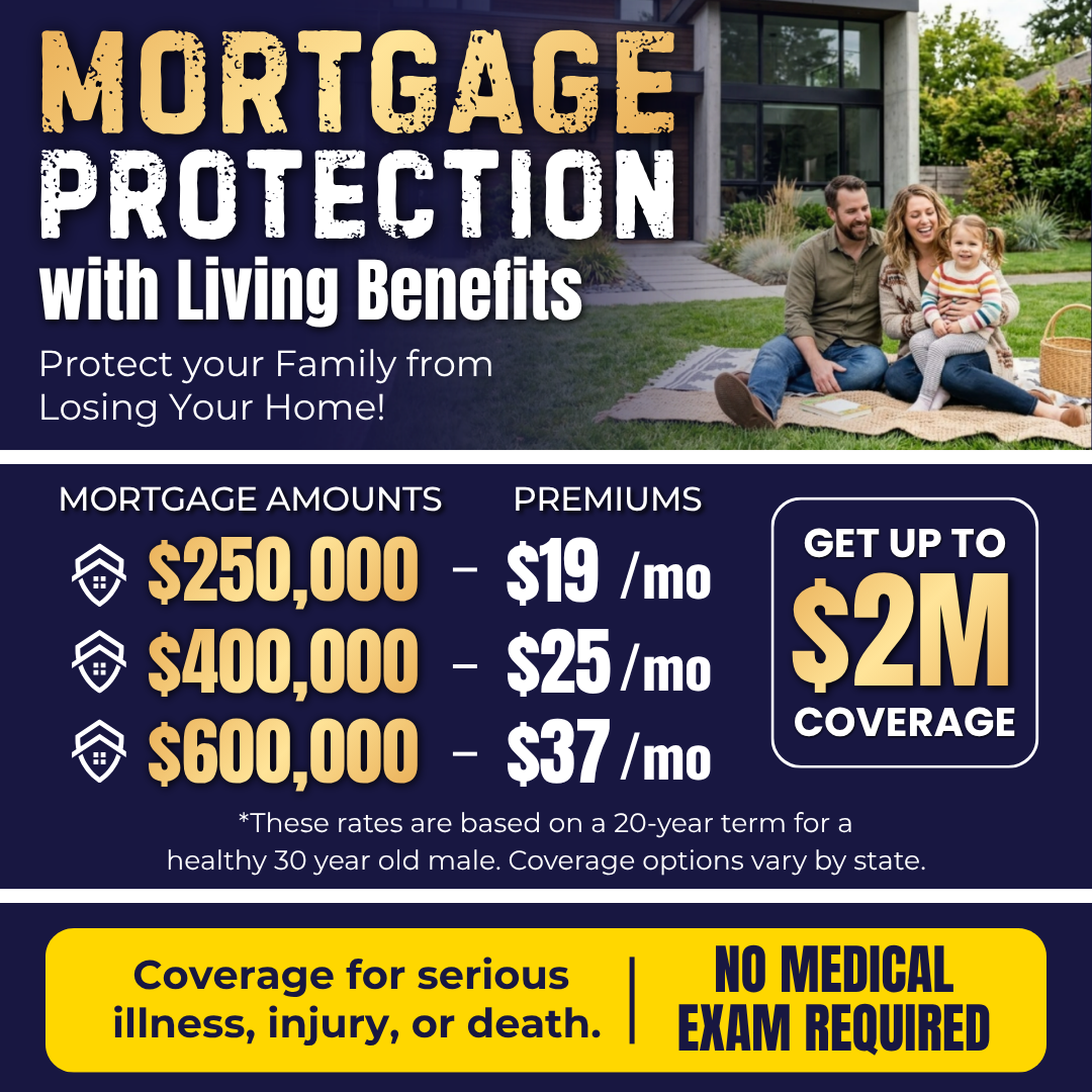 Family Term & Home Protection Solutions Facebook ad: Mortgage Protection Made Simple