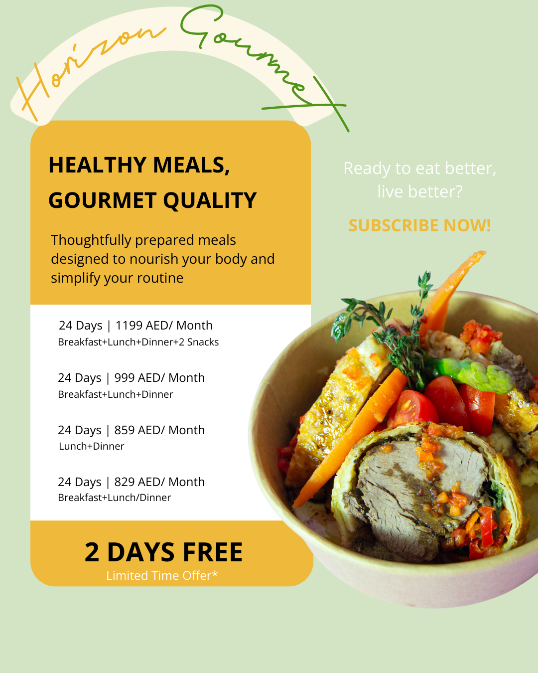 Horizon Gourmet Facebook ad