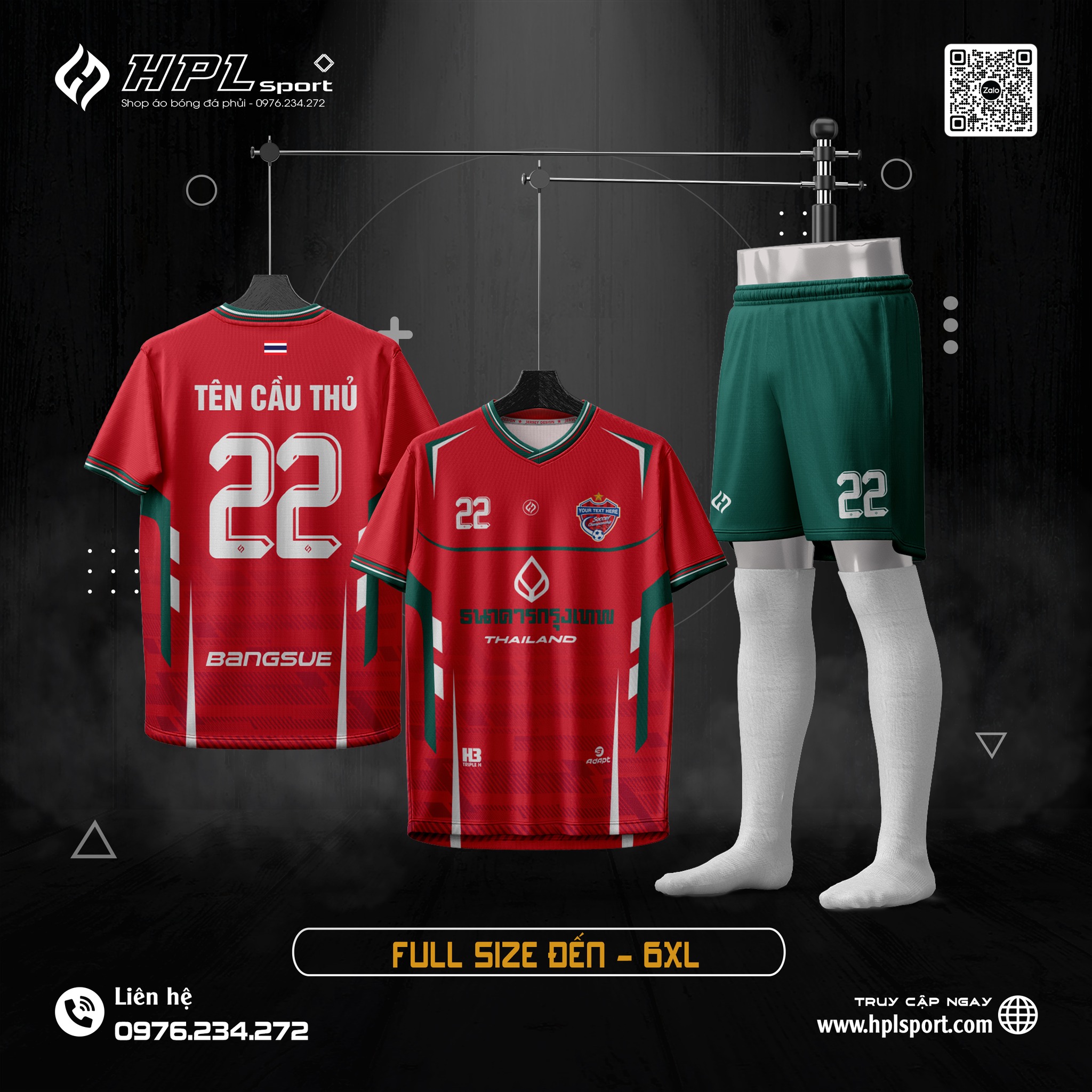 HPL sport - Xưởng May Đồ Thể Thao Thiết Kế Theo Yêu Cầu Facebook ad: BST Áo Bóng Đá Không Logo Phong Cách…