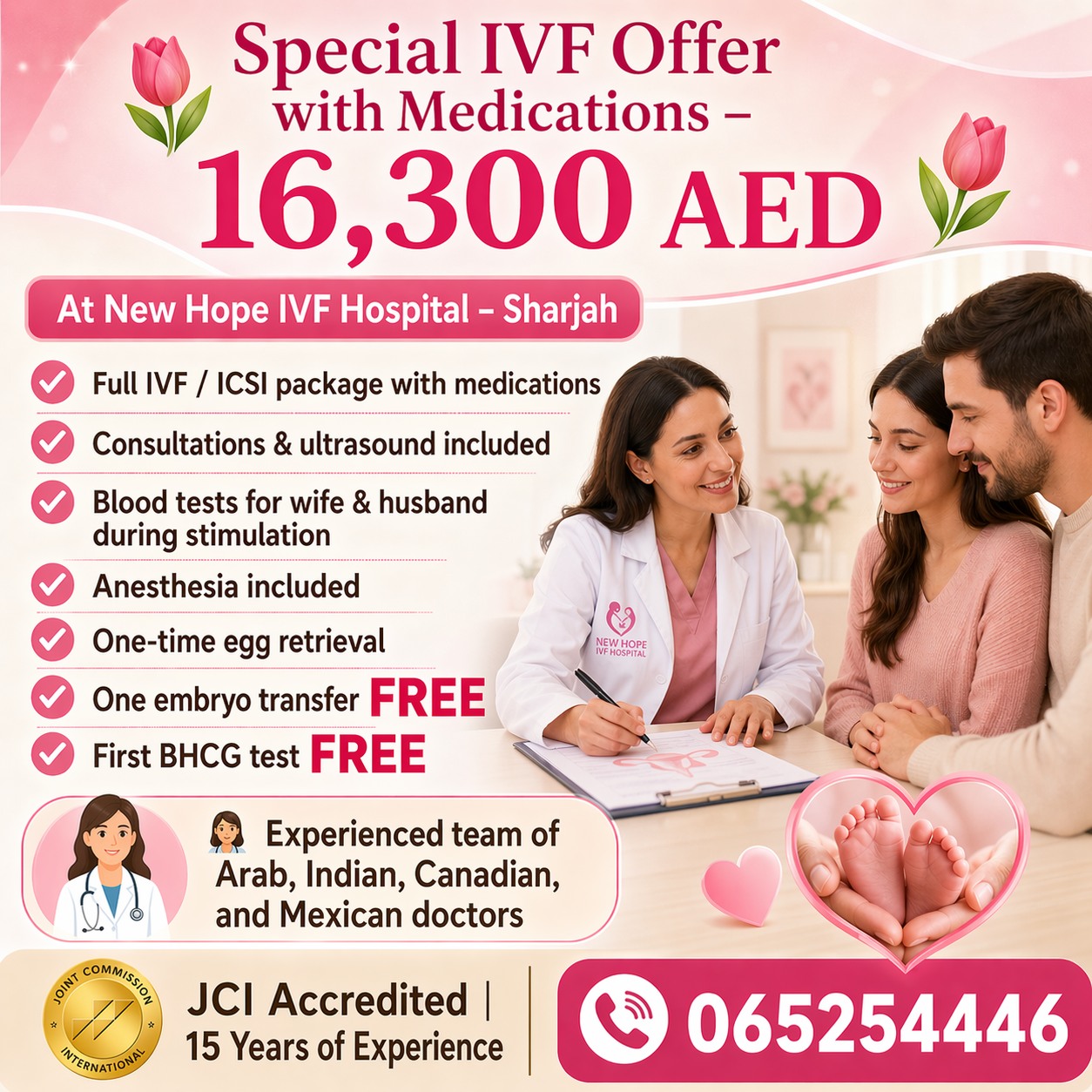 New Hope IVF Hospital Facebook ad: Full IVF / ICSI Package with Medications