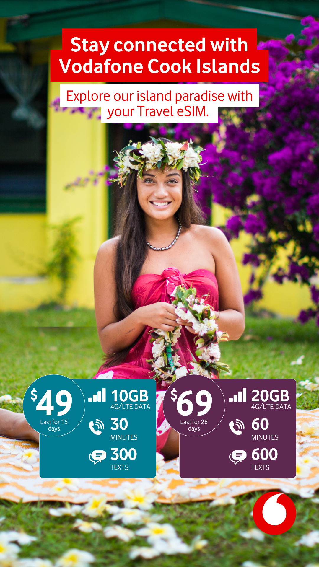 Vodafone Cook Islands Facebook ad from Mar 3, 2026