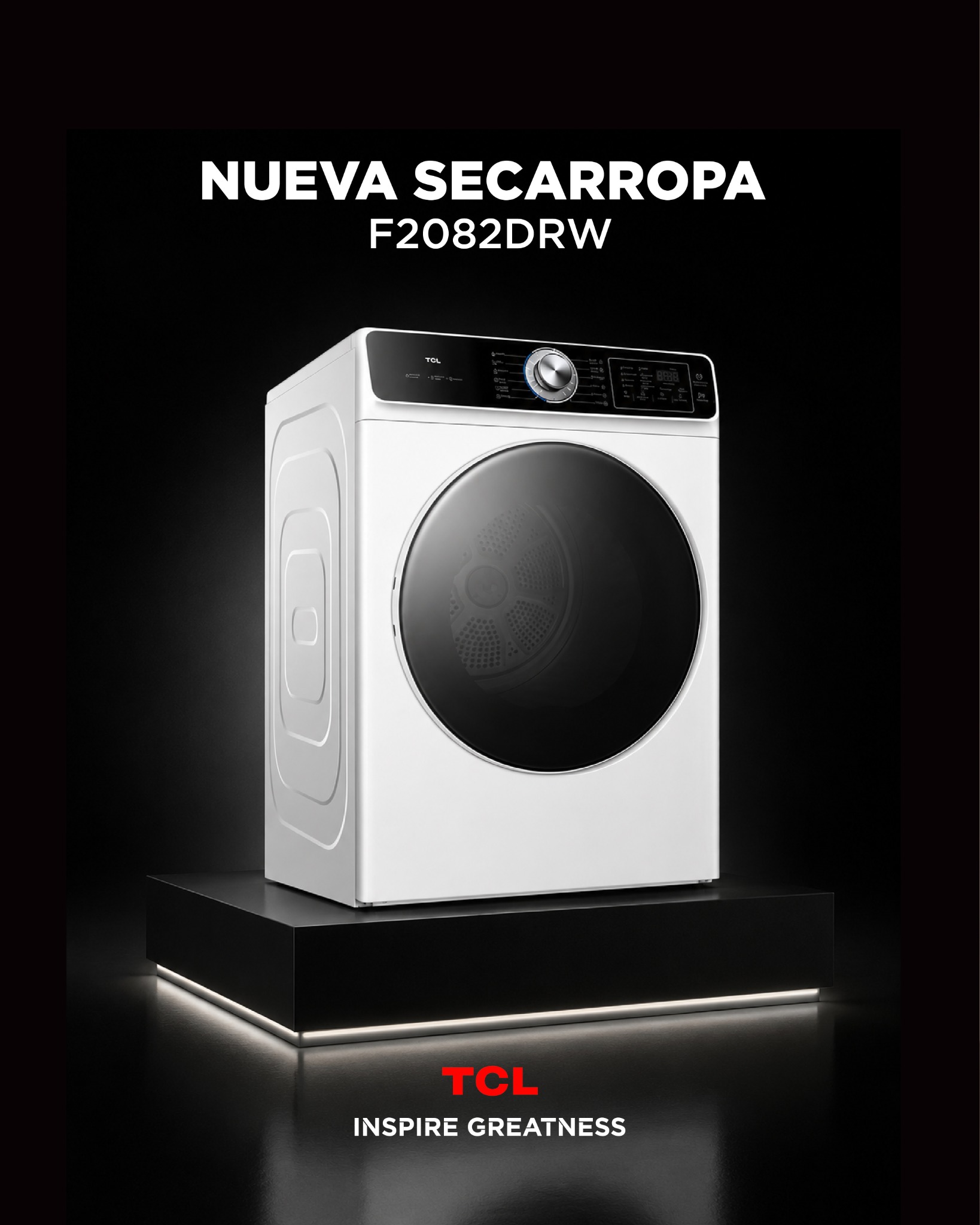 TCL Uruguay Facebook ad: Nueva secarropa TCL F2082DRW 8 kg Carga Frontal