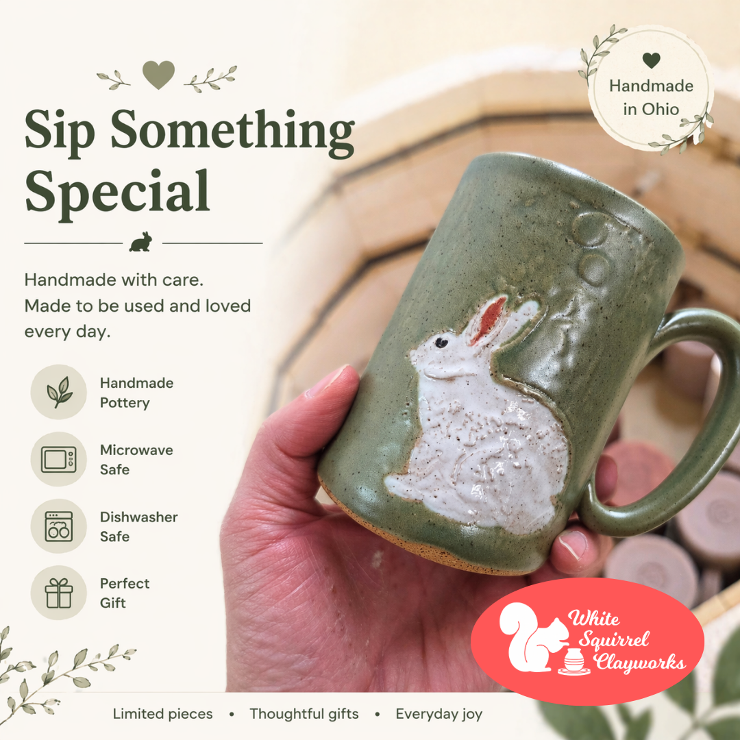White Squirrel Clayworks Facebook ad