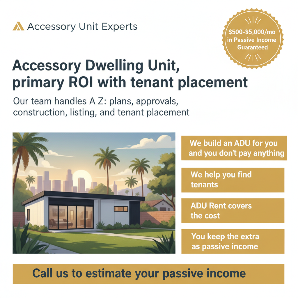 Jodie Reeves Facebook ad: No-Cost ADU: Airbnb Income Covers the Build