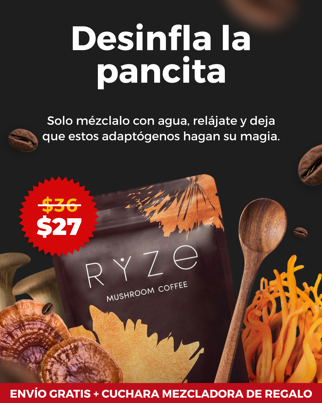 RYZE Superfoods Facebook ad