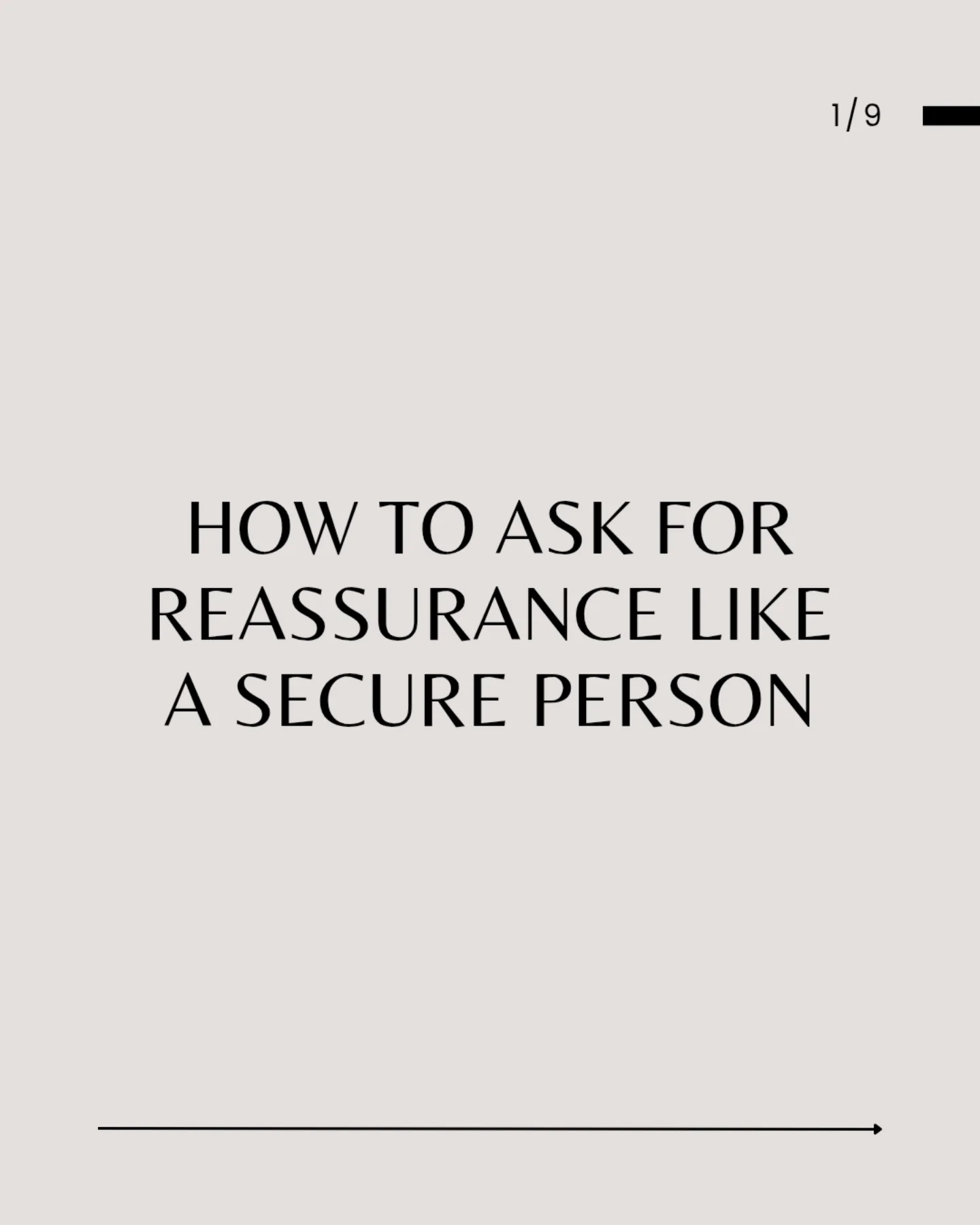 Save Love Facebook ad: The goal isn't to stop needing reassurance.
