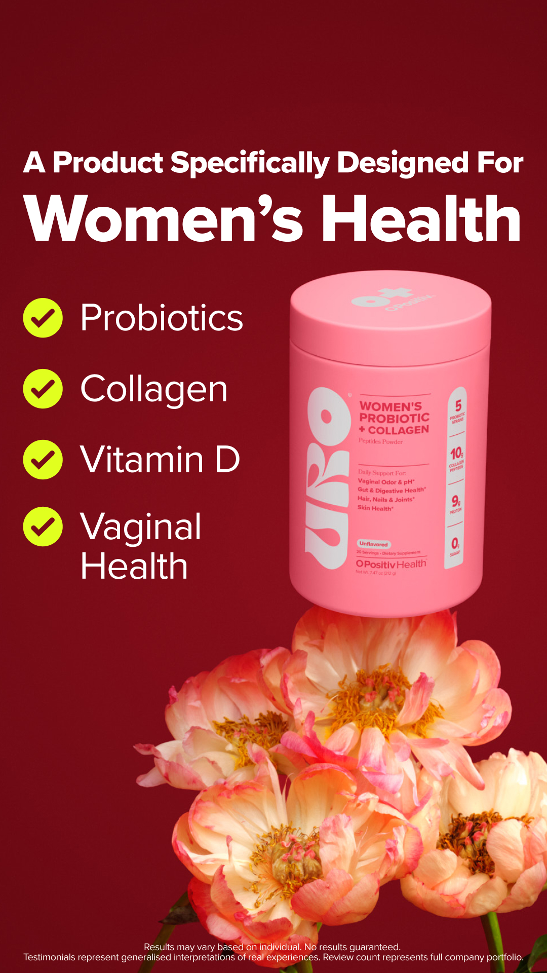 O Positiv Health Facebook ad
