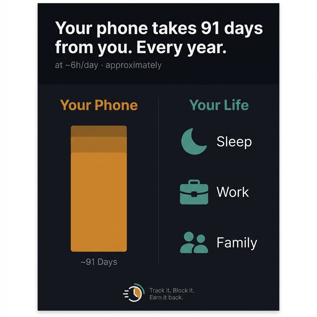 BePresent - Screen Time Control Facebook ad: Take Back Your Time
