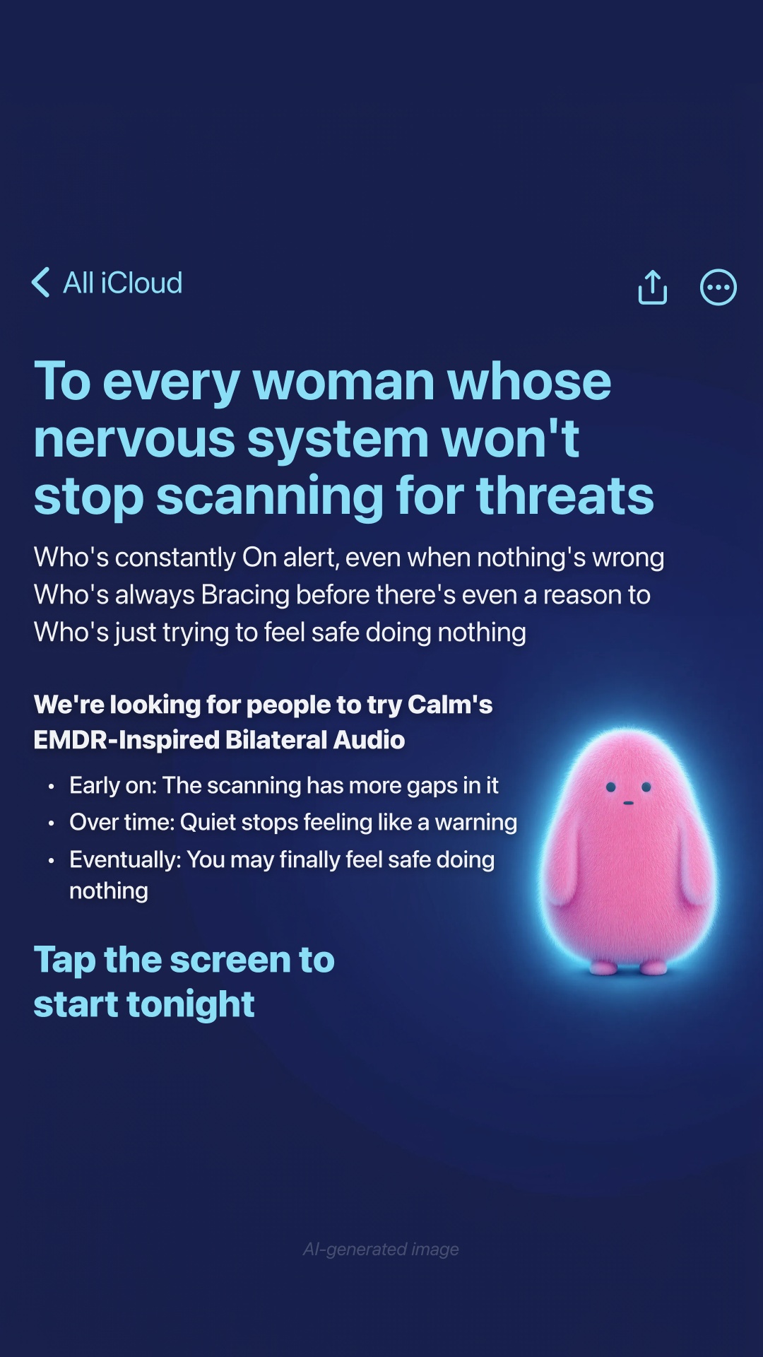 Calm Facebook ad