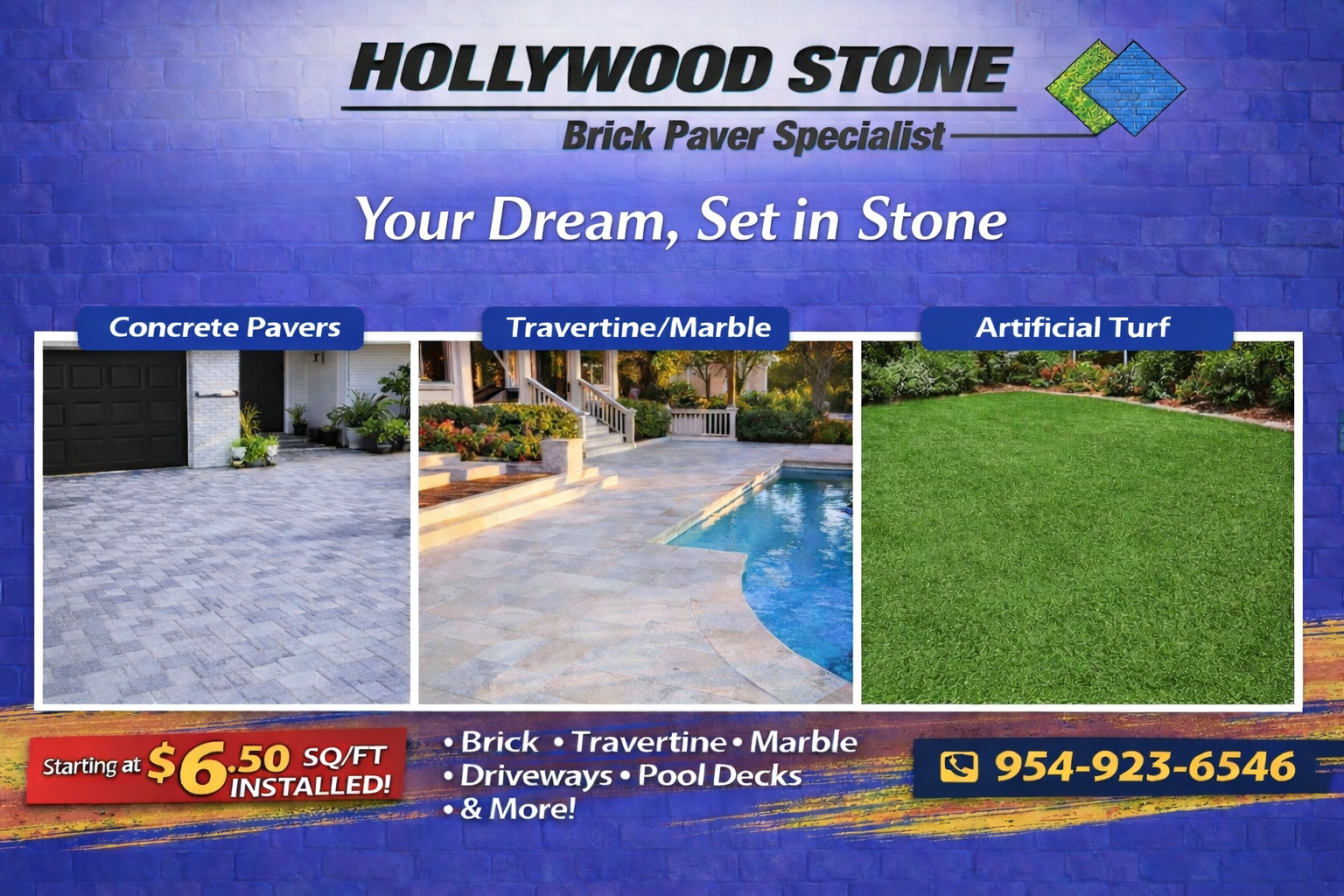 Hollywood Stone Facebook ad: Free Estimates!