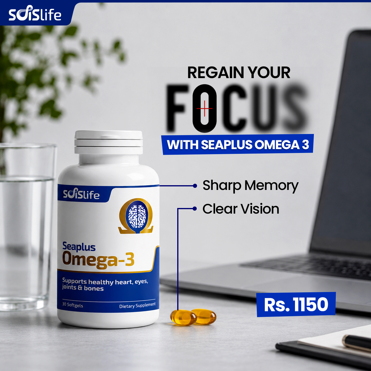 Sois Life Sciences - Your Wellness Partner Facebook ad: Regain Your Focus