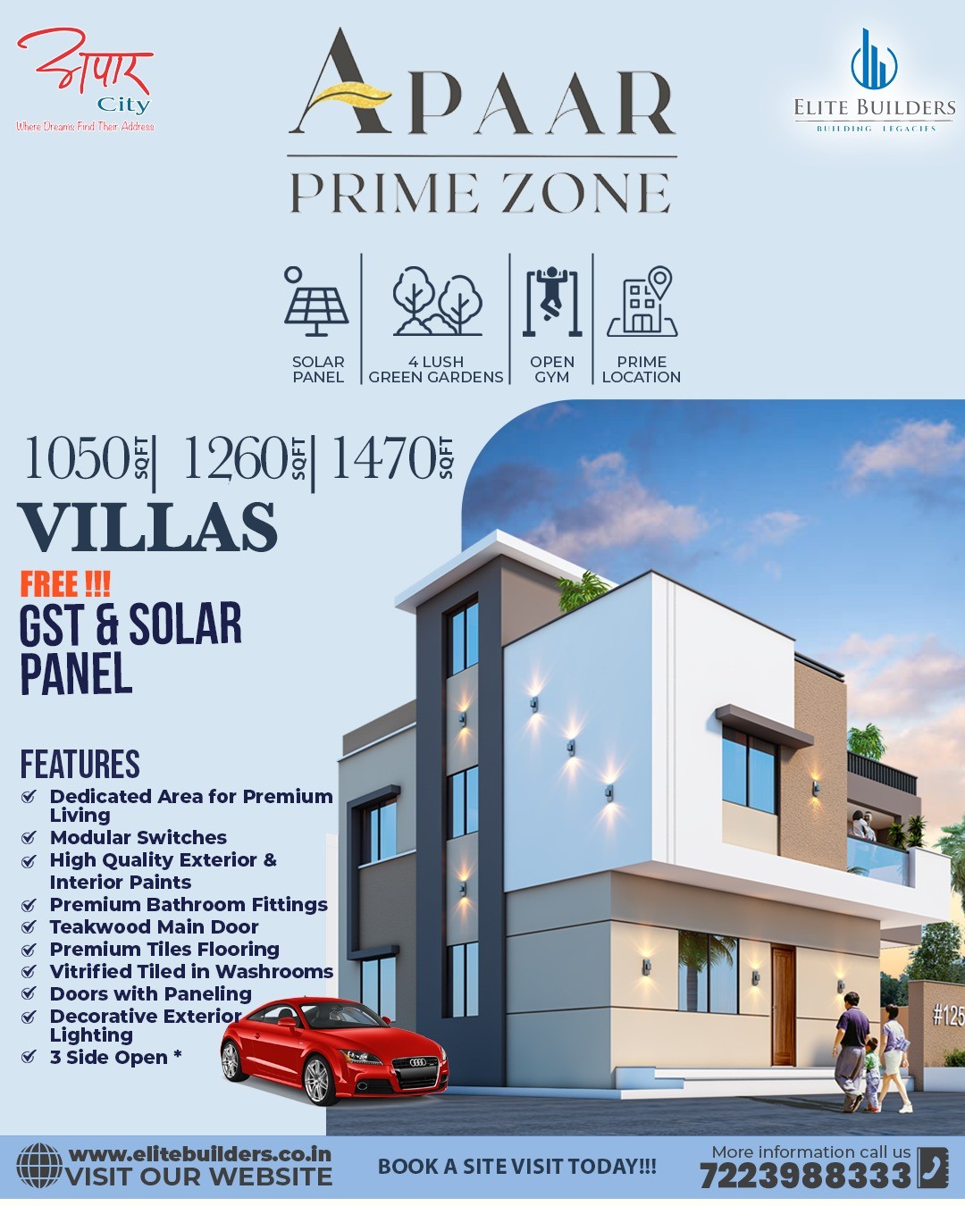 Elite Builders Facebook ad: Introducing APAAR PRIME ZONE, Where Luxury Meets Lifestyle