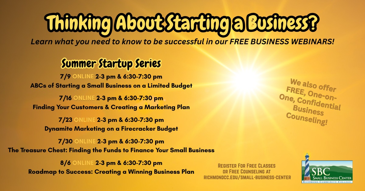 Richmond CC Small Business Center Facebook ad