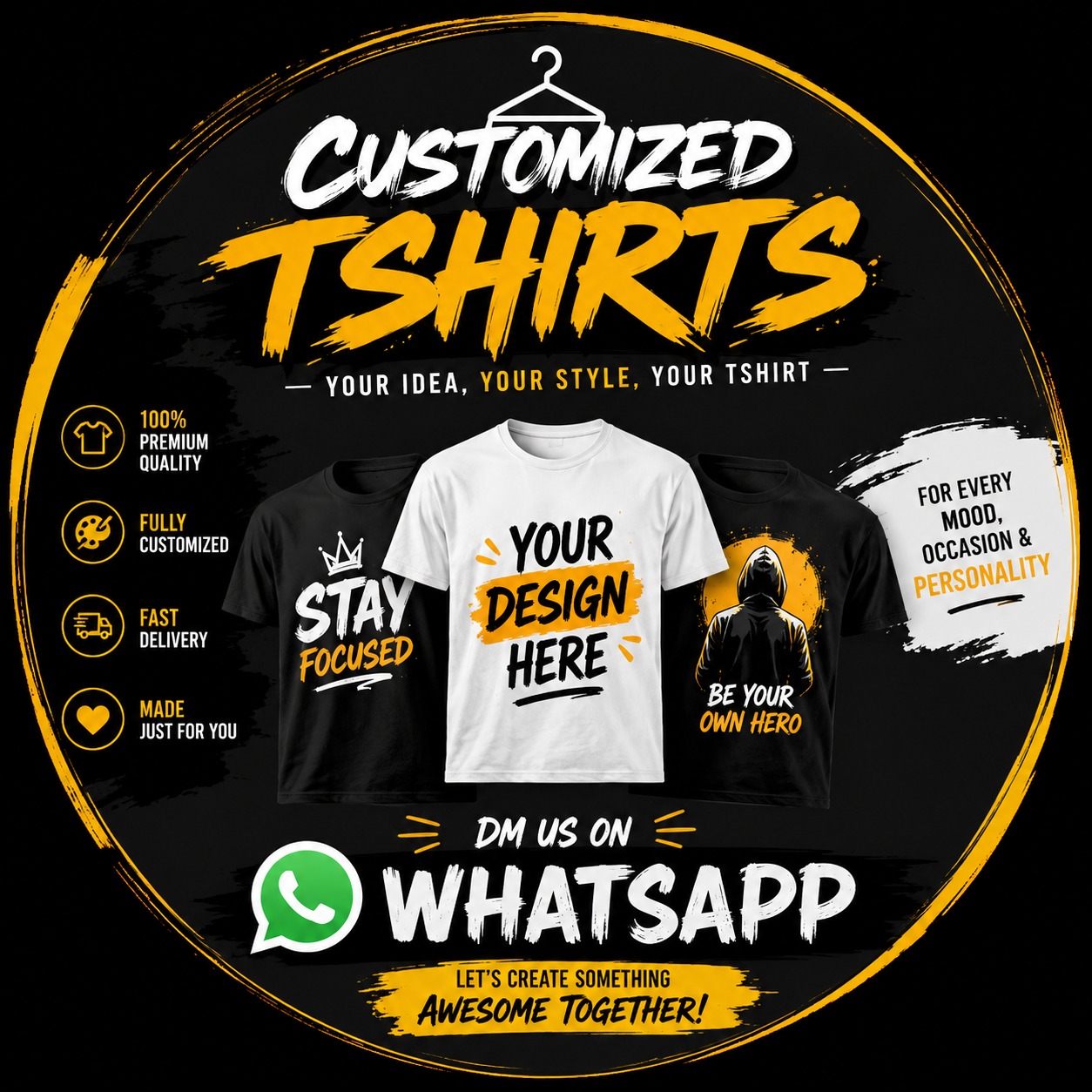 Indian Custom T-shirts Facebook ad: NO MINIMUM ORDER.