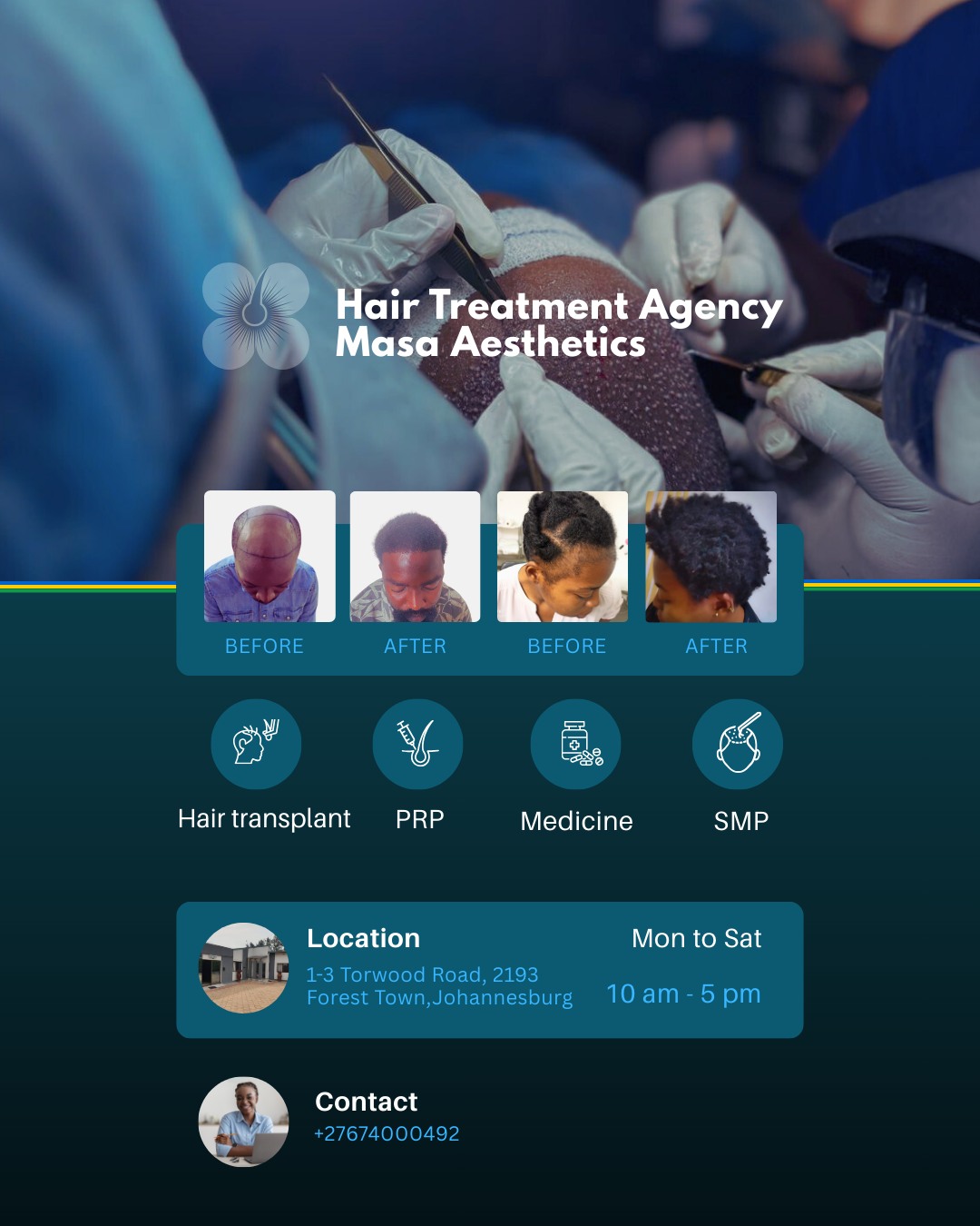 Hair Treatment Agency ZA Facebook ad: Every hair loss case is different.