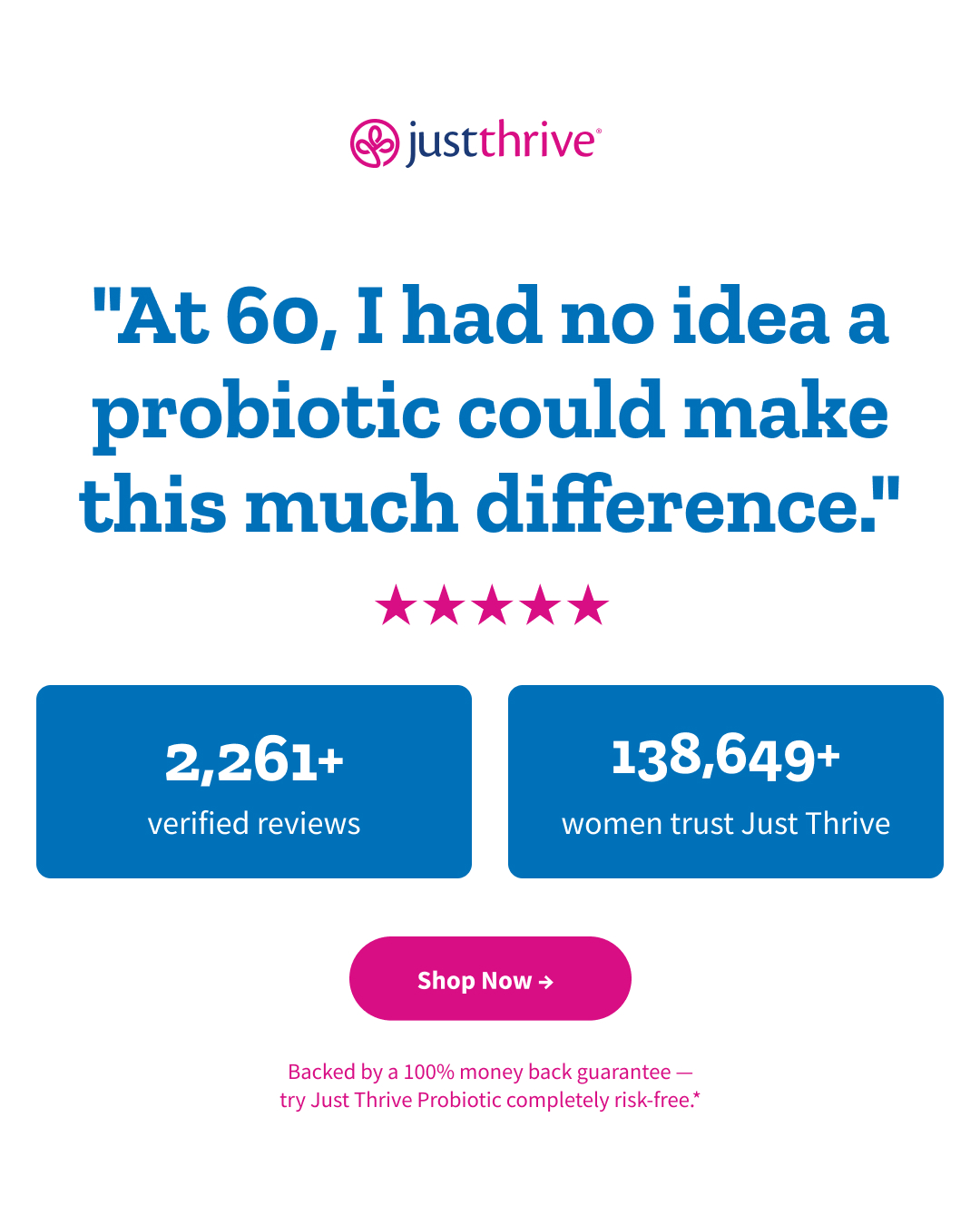 Just Thrive Facebook ad