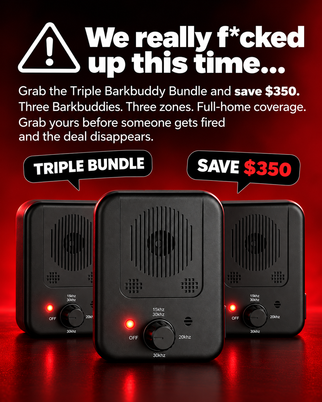 Canine Corner Australia Facebook ad: The Triple Barkbuddy deal we f*cked up