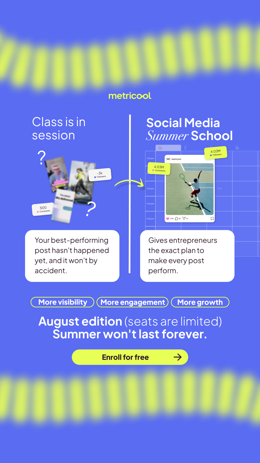 Metricool Facebook ad