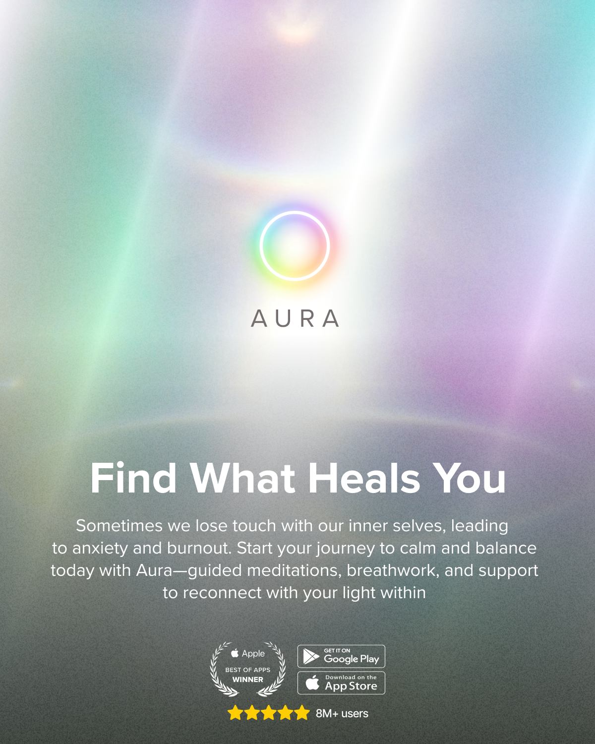 Aura: Find peace every day Facebook ad