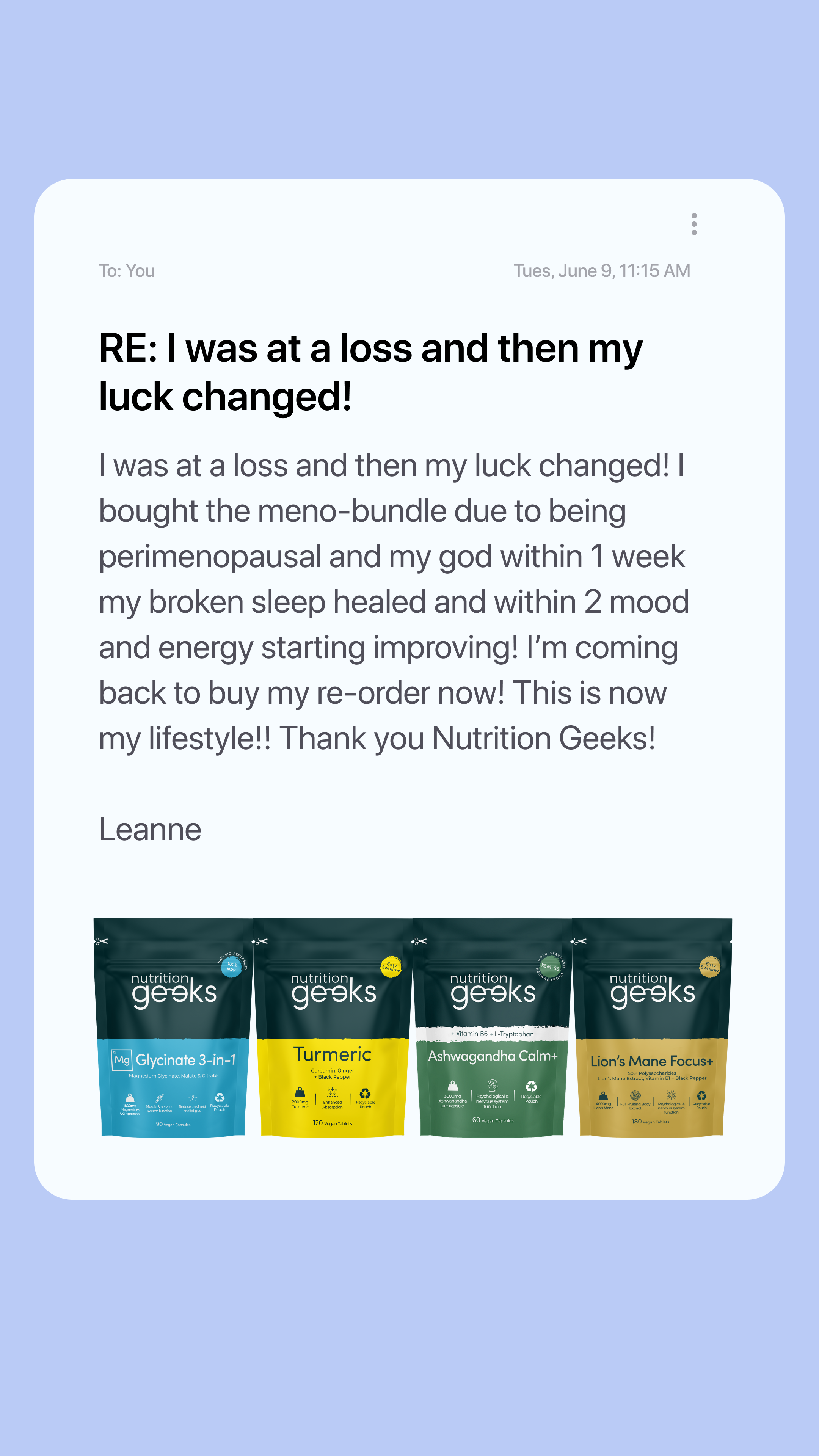 Nutrition Geeks Facebook ad