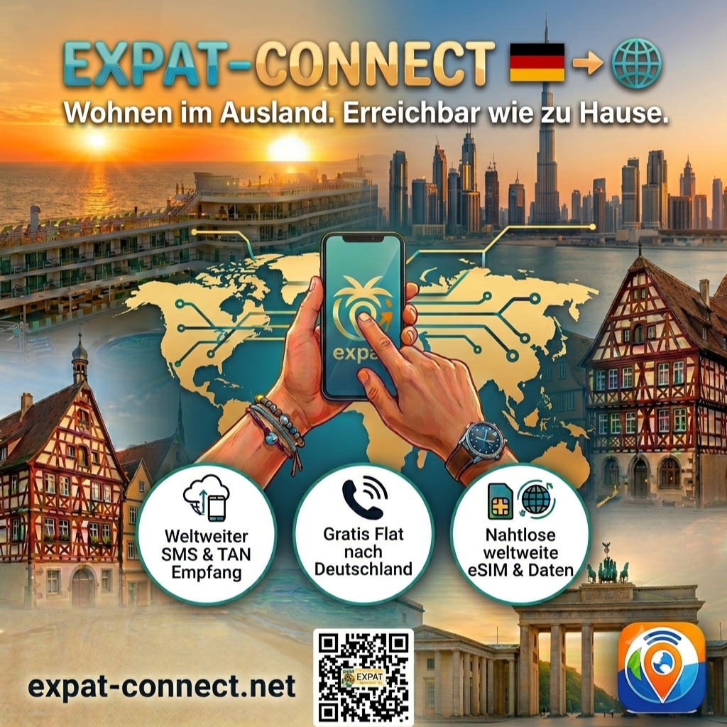 Expat Connect Facebook ad: Ausgewandert, aber die Bürokratie reist mit?
