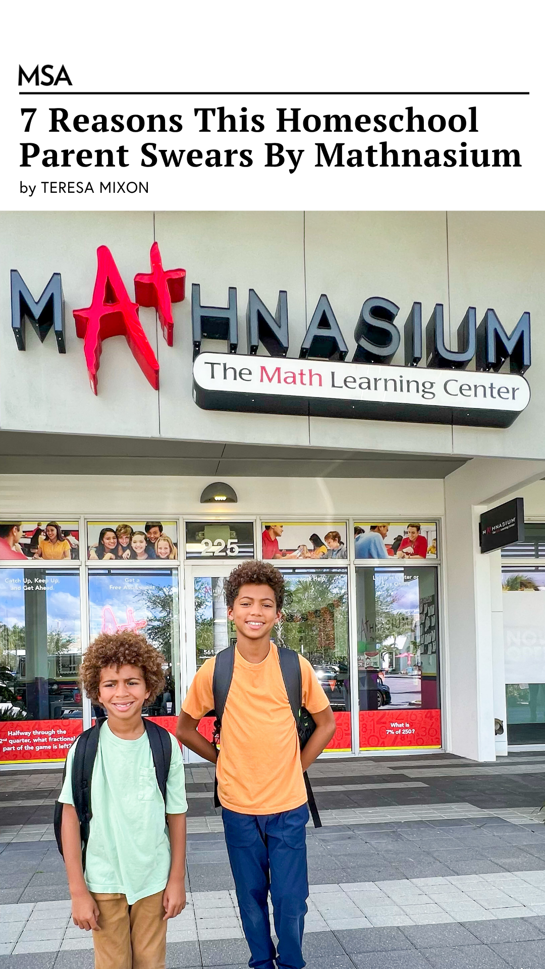 Mathnasium Facebook ad