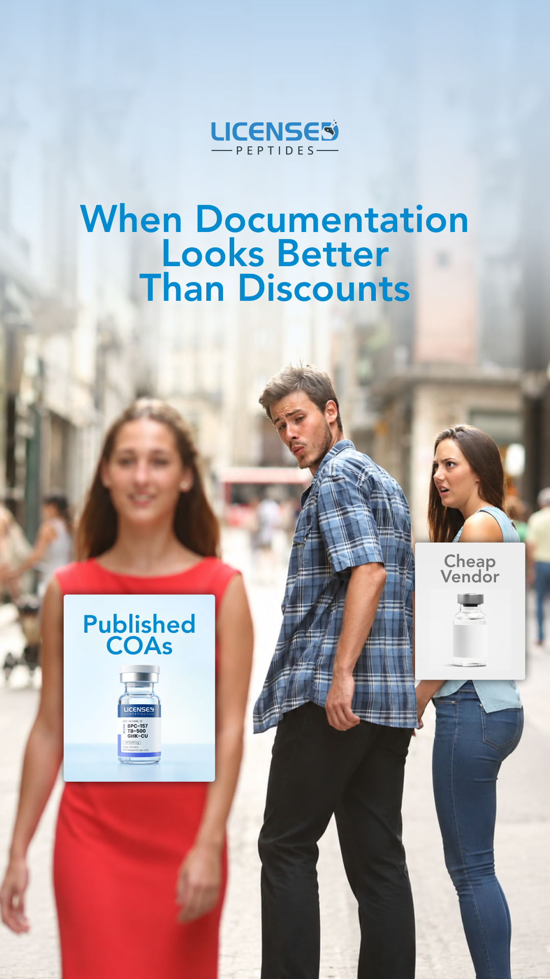 Licensed Peptides Facebook ad: Not All Peptides Are Created Equal