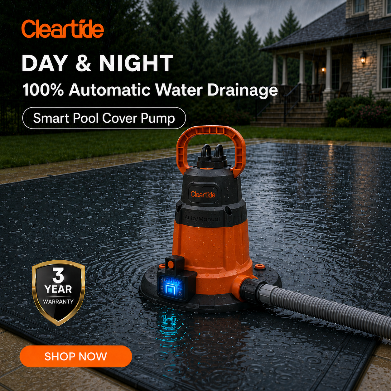 Cleartide Facebook ad: Cleartide Smart Pool Cover Pump