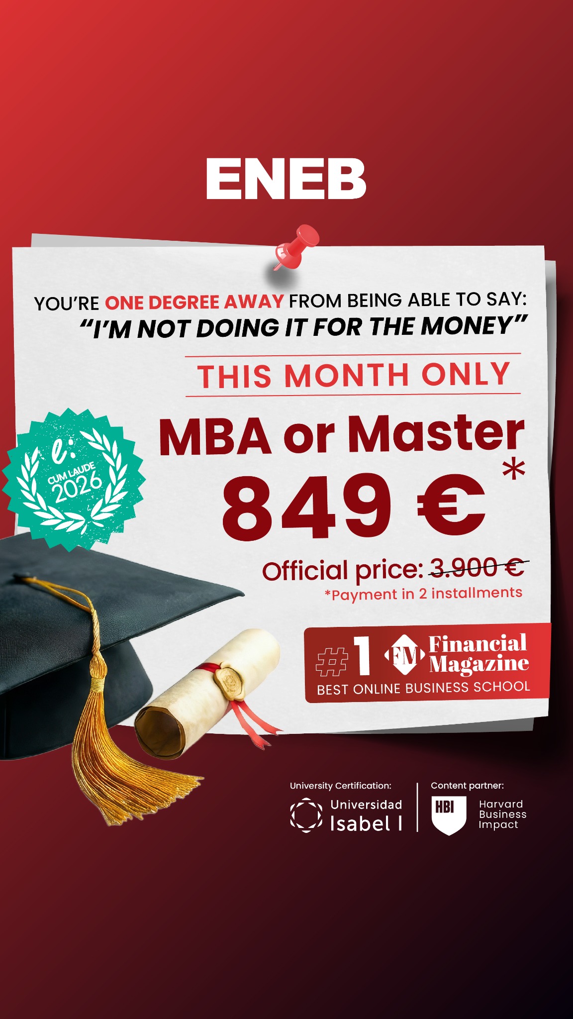 ENEB - European Business School of Barcelona Facebook ad