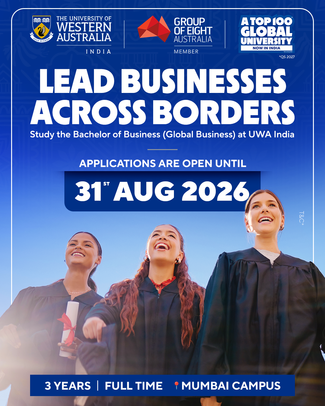 The University of Western Australia India Facebook ad
