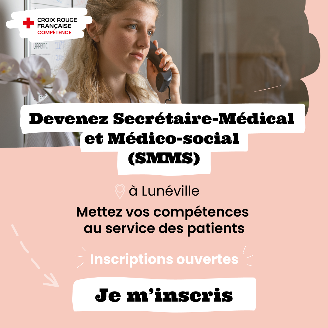 Croix-Rouge Compétence Facebook ad: Formation Secrétaire médical