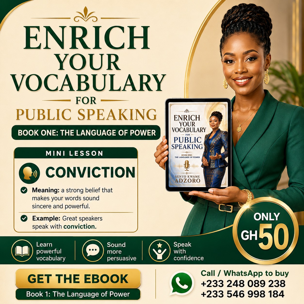 Senyo Adzoro Facebook ad: GET AT GH₵50