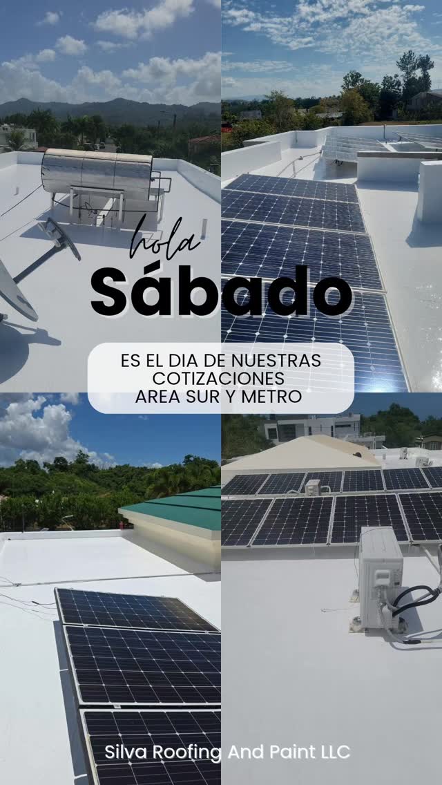 Silva Roofing and Paint. Facebook ad: Mañana sabado estaremos cotizando area metro!