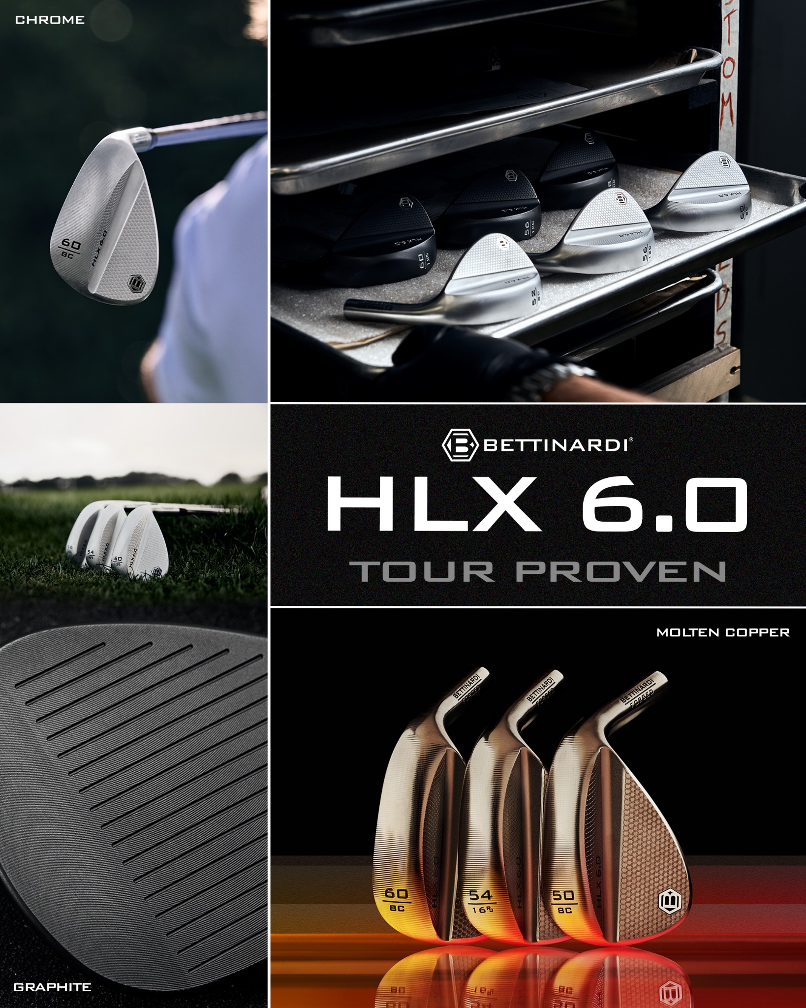 Bettinardi Golf Facebook ad: Shop HLX 6.0 Wedges.