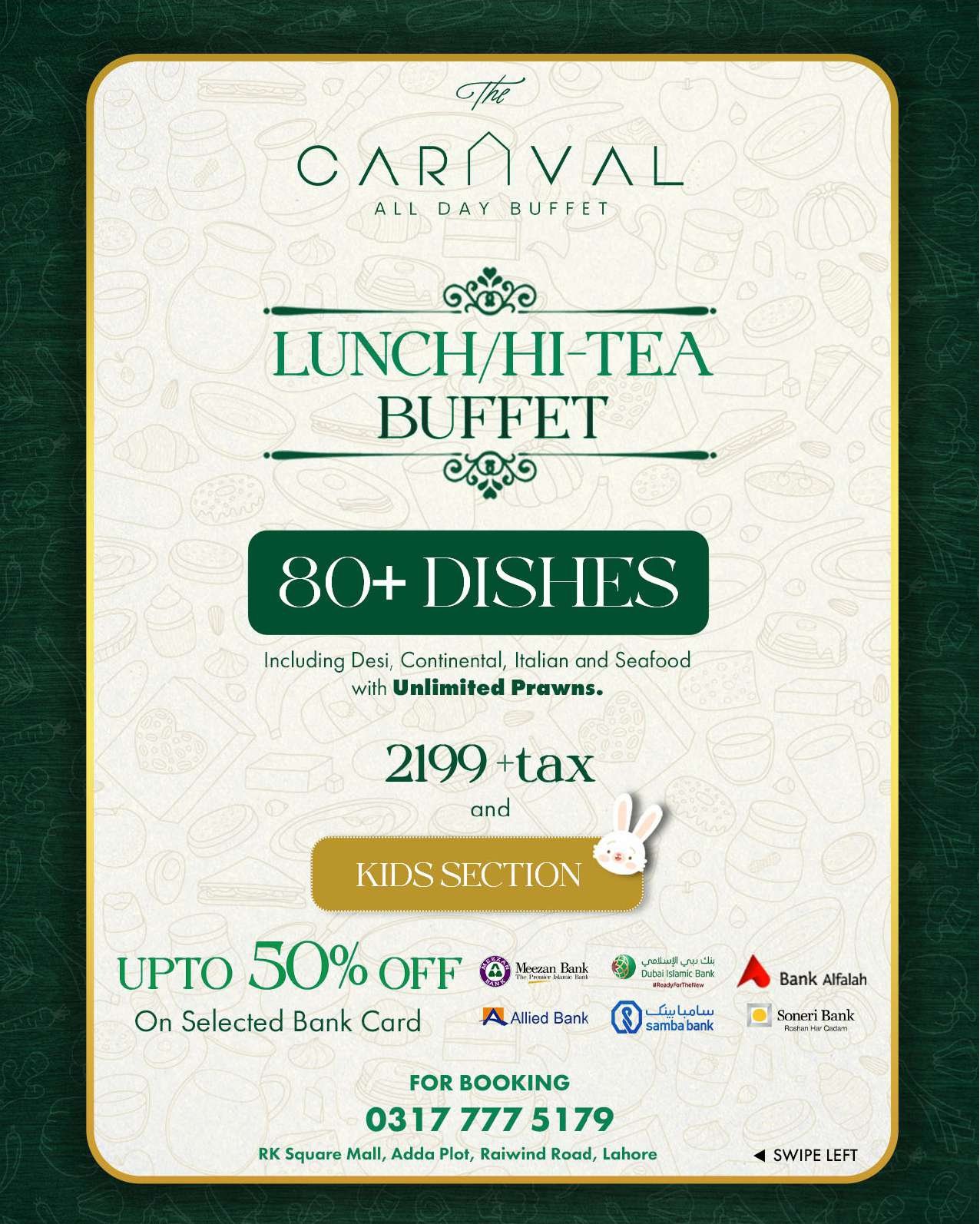 The Carnival Adda Plot - All Day Buffet Facebook ad