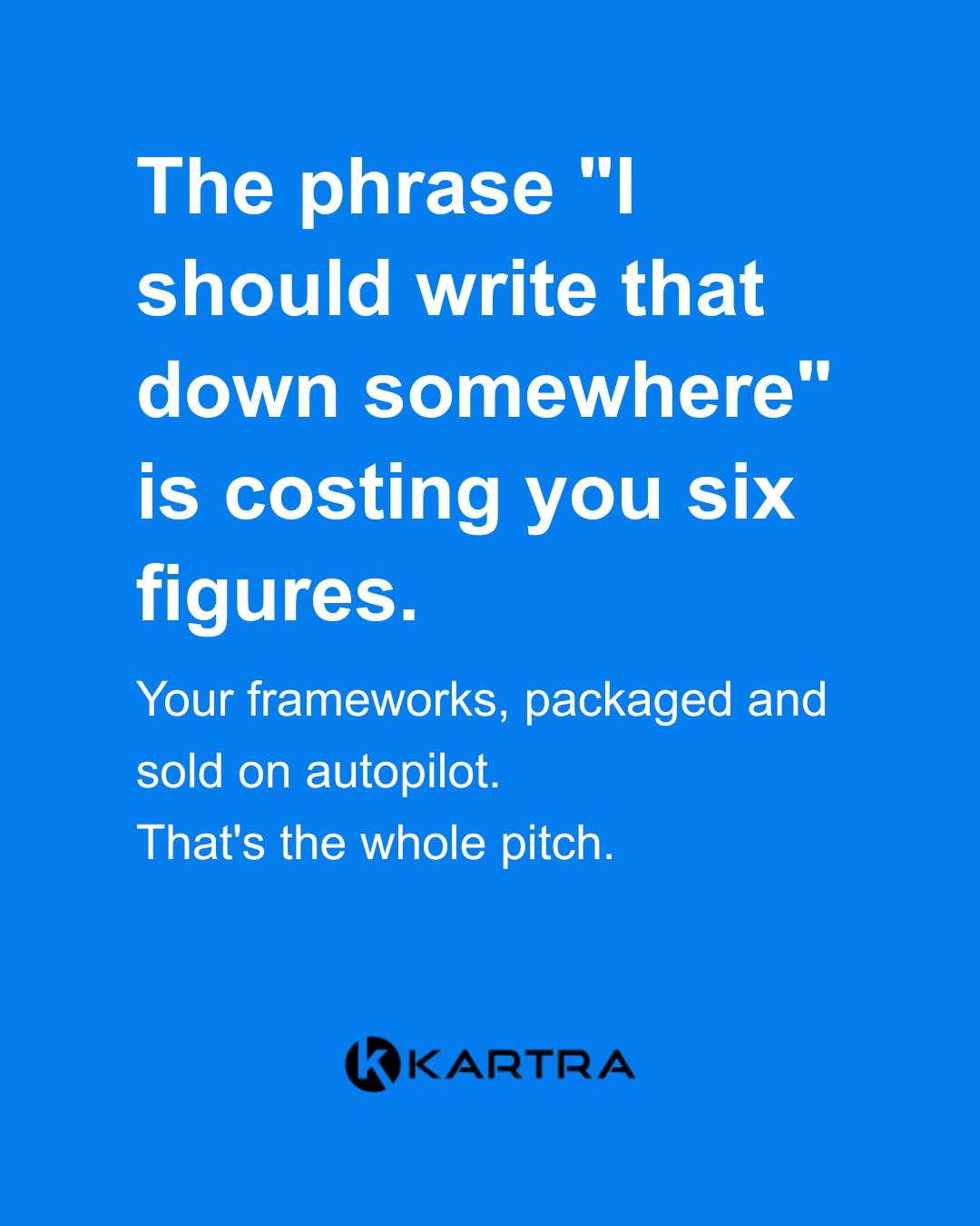 Kartra Facebook ad